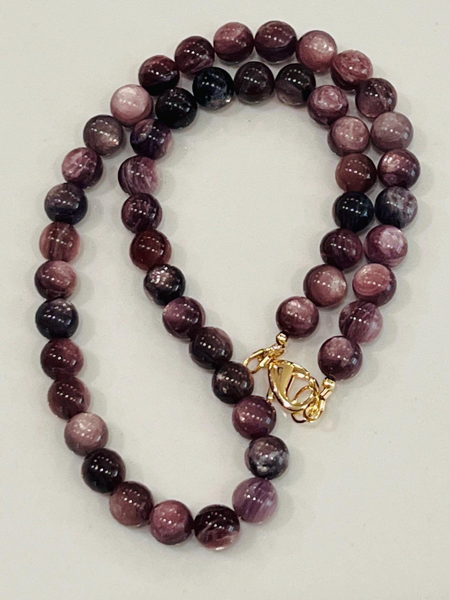 Lepidolite Mica Beaded Necklace