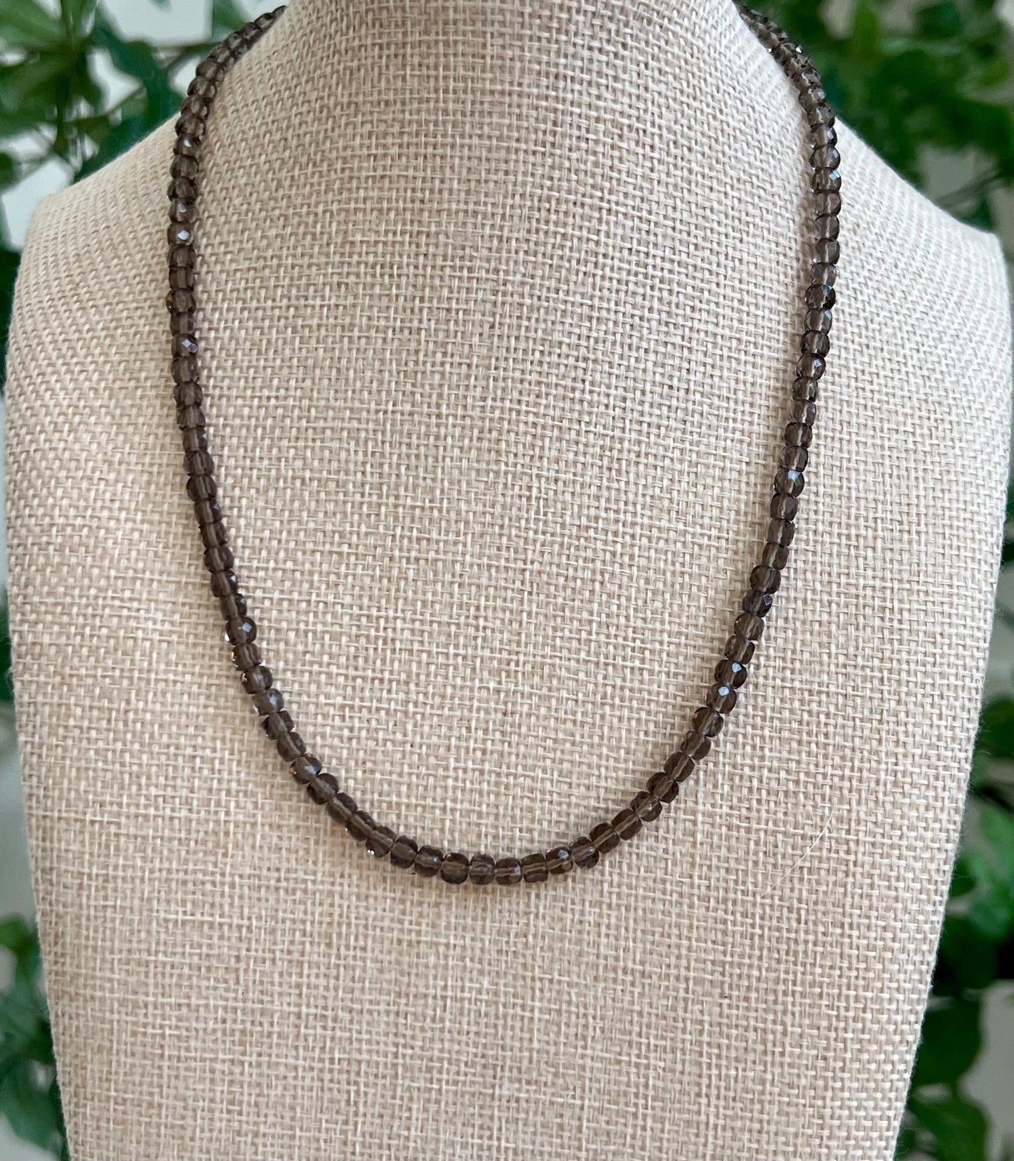Smoky Quartz Beaded Necklace