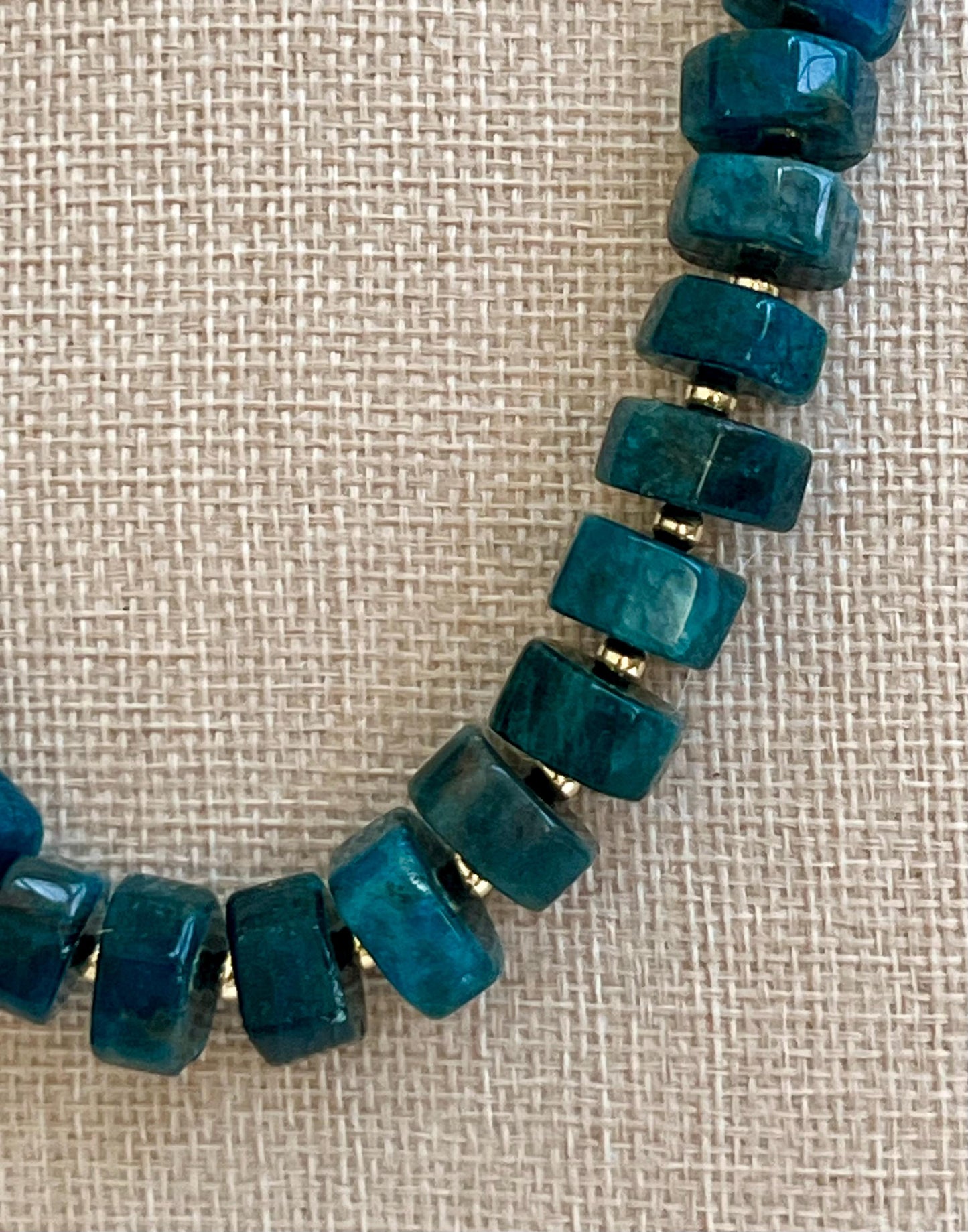 Blue Apatite Beaded Statement Necklace