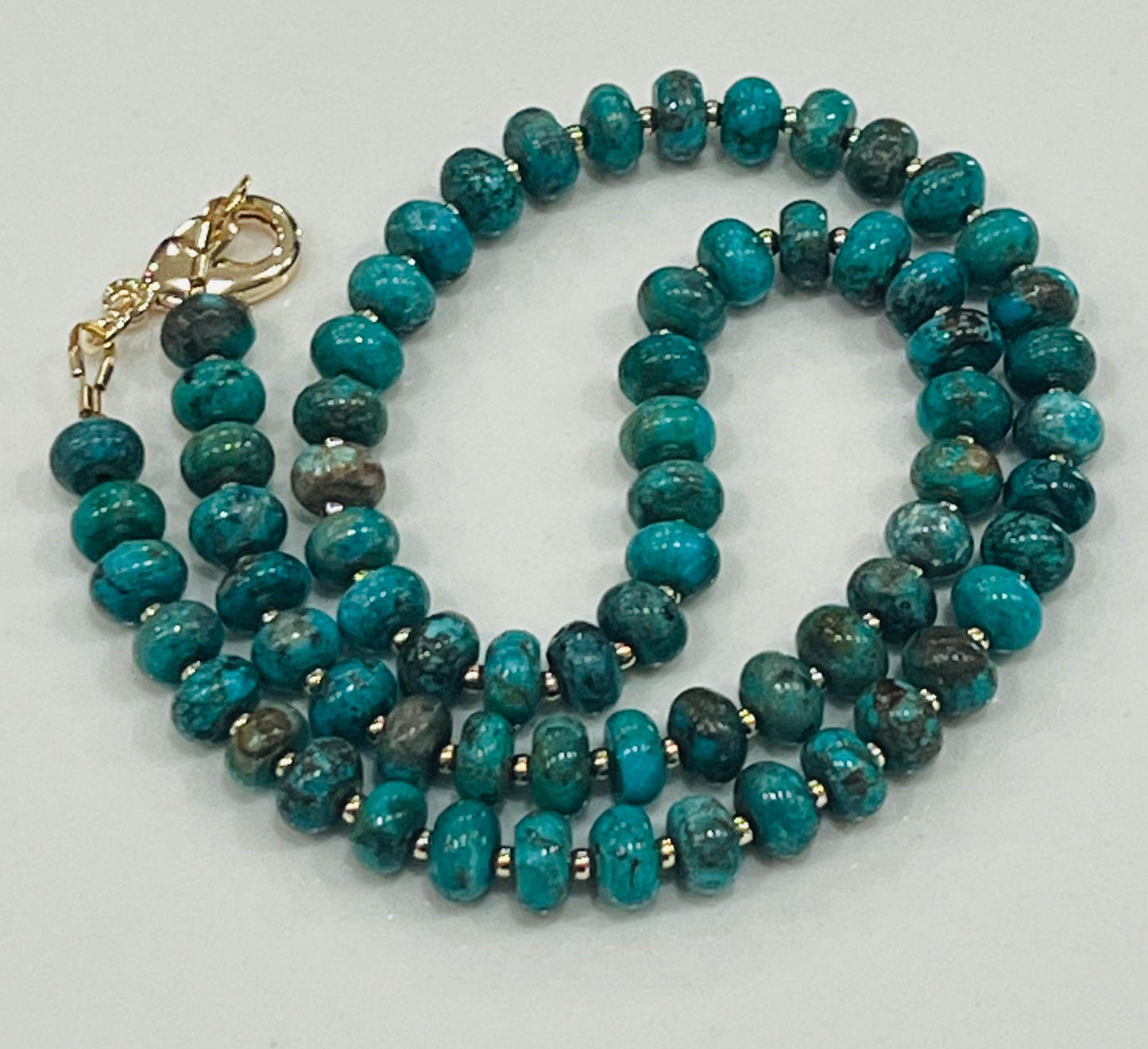 Blue Turquoise Beaded Necklace