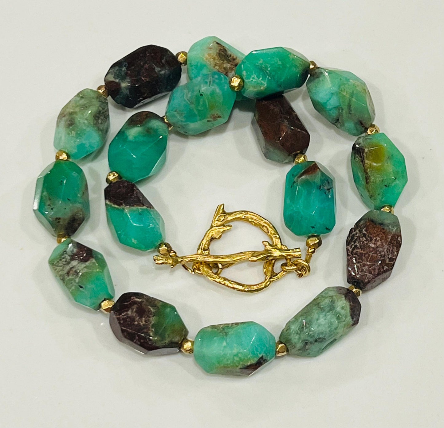 Chrysoprase Beaded Chunky Necklace