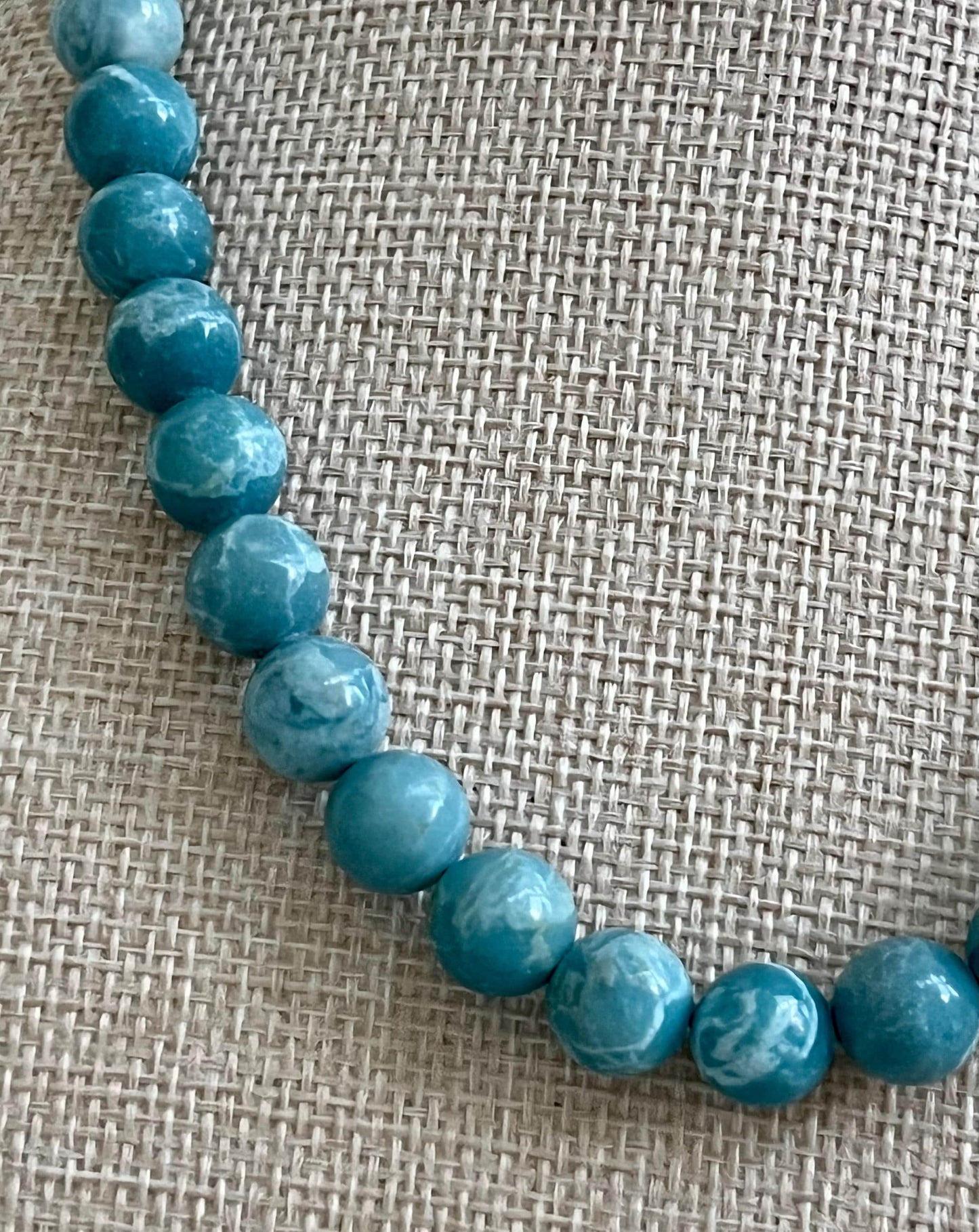 Larimar Quartz Beaded Necklace