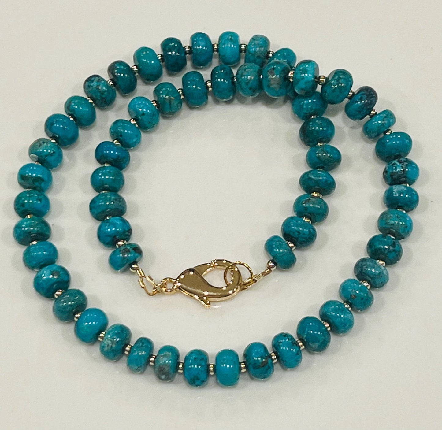 Blue Turquoise Beaded Necklace