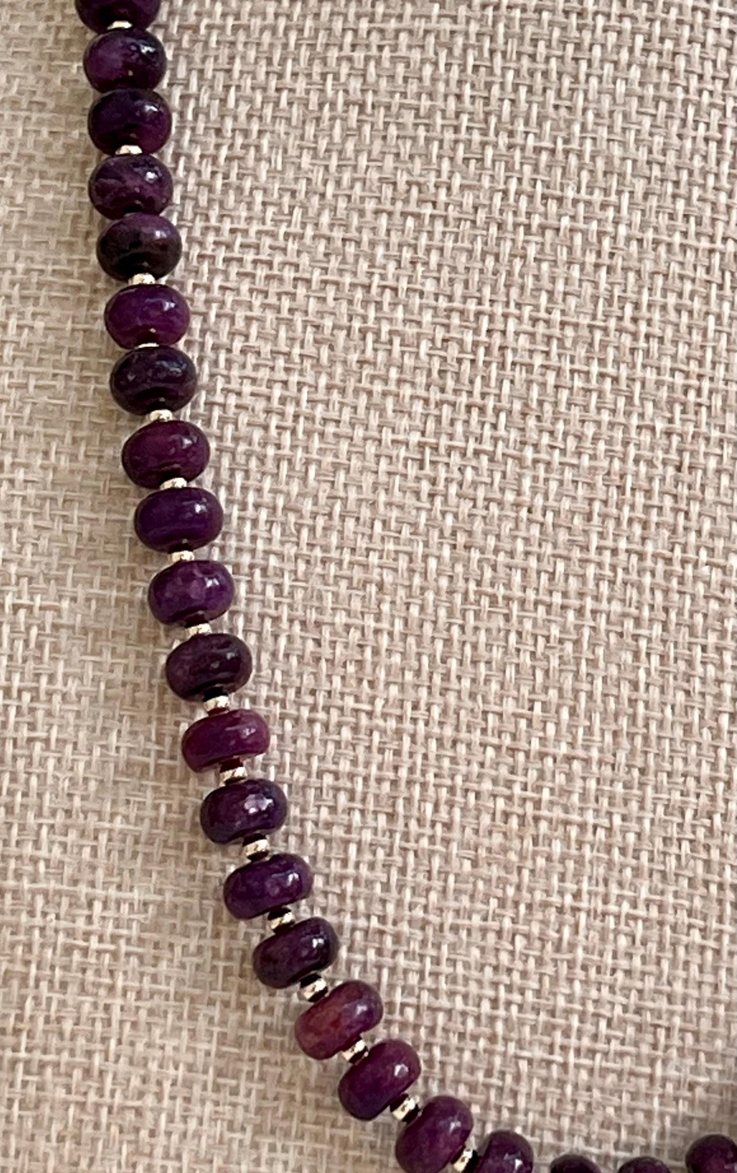Dark Lepidolite Beaded Necklace