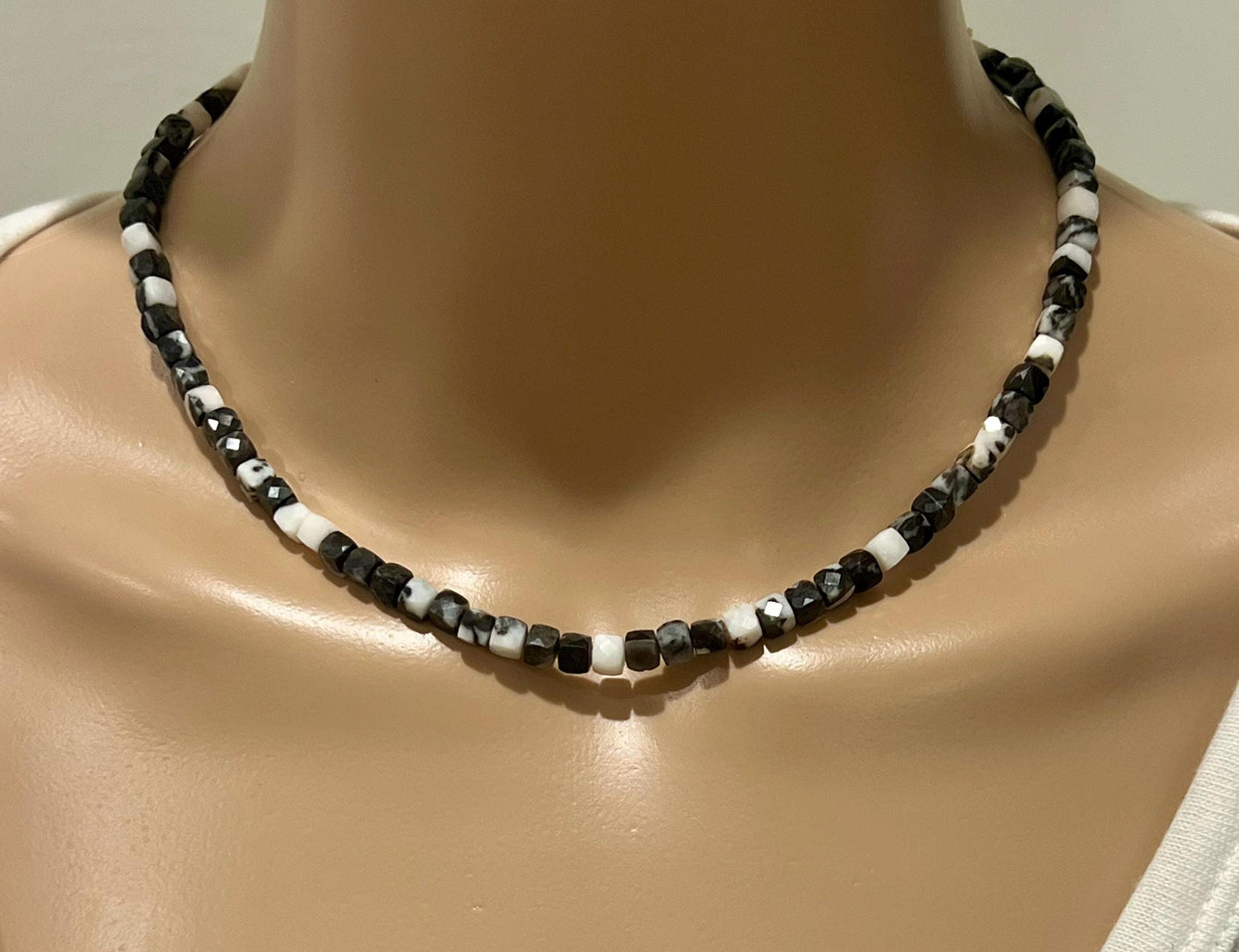 Zebra Jasper Beaded Necklace