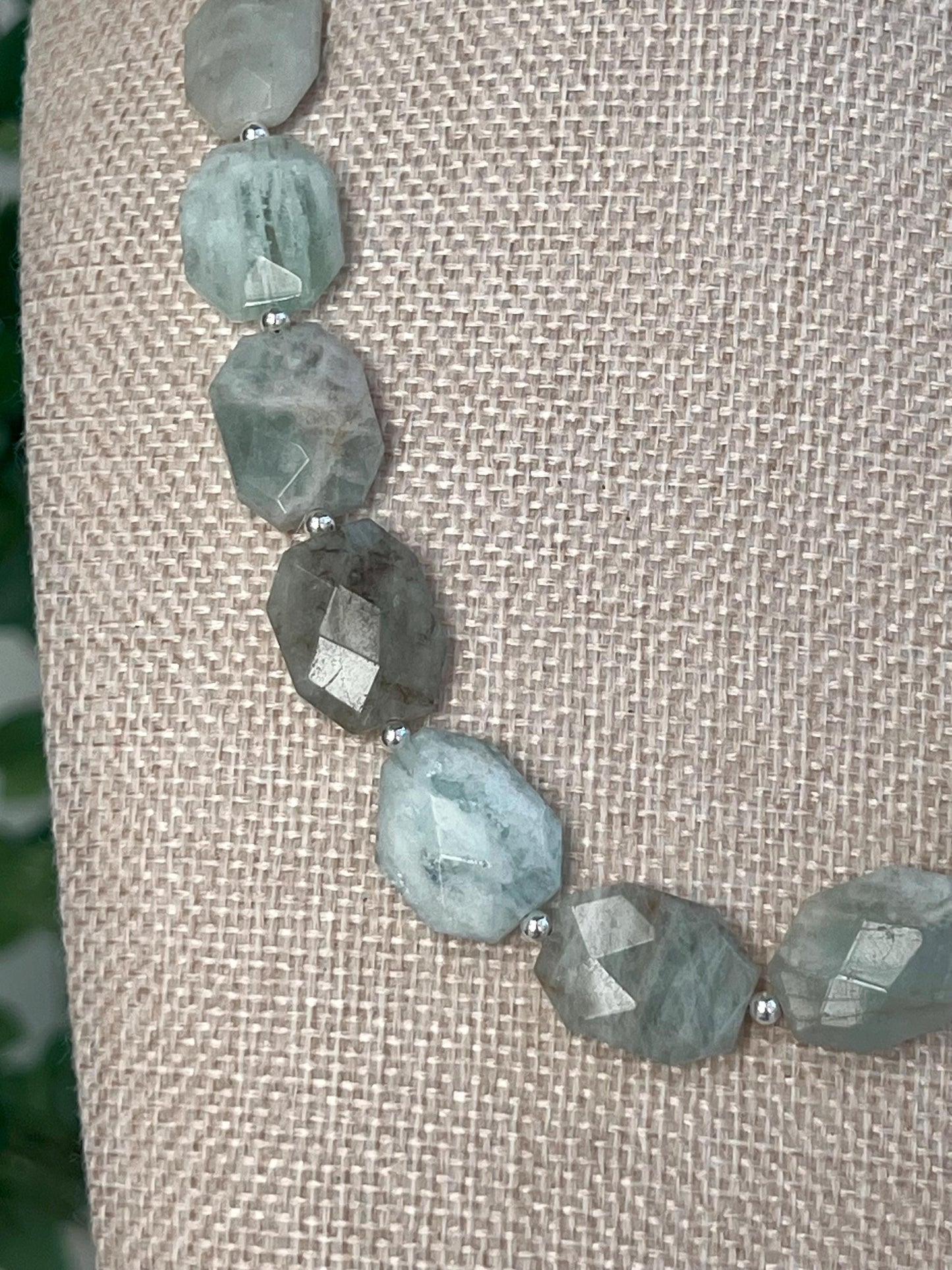 Aquamarine Beaded Necklace