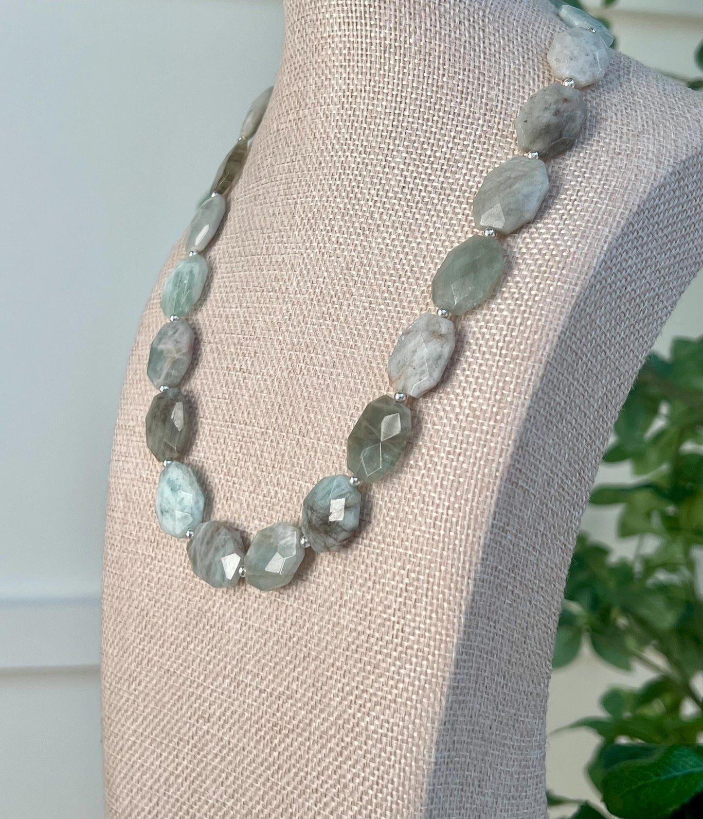 Aquamarine Beaded Necklace