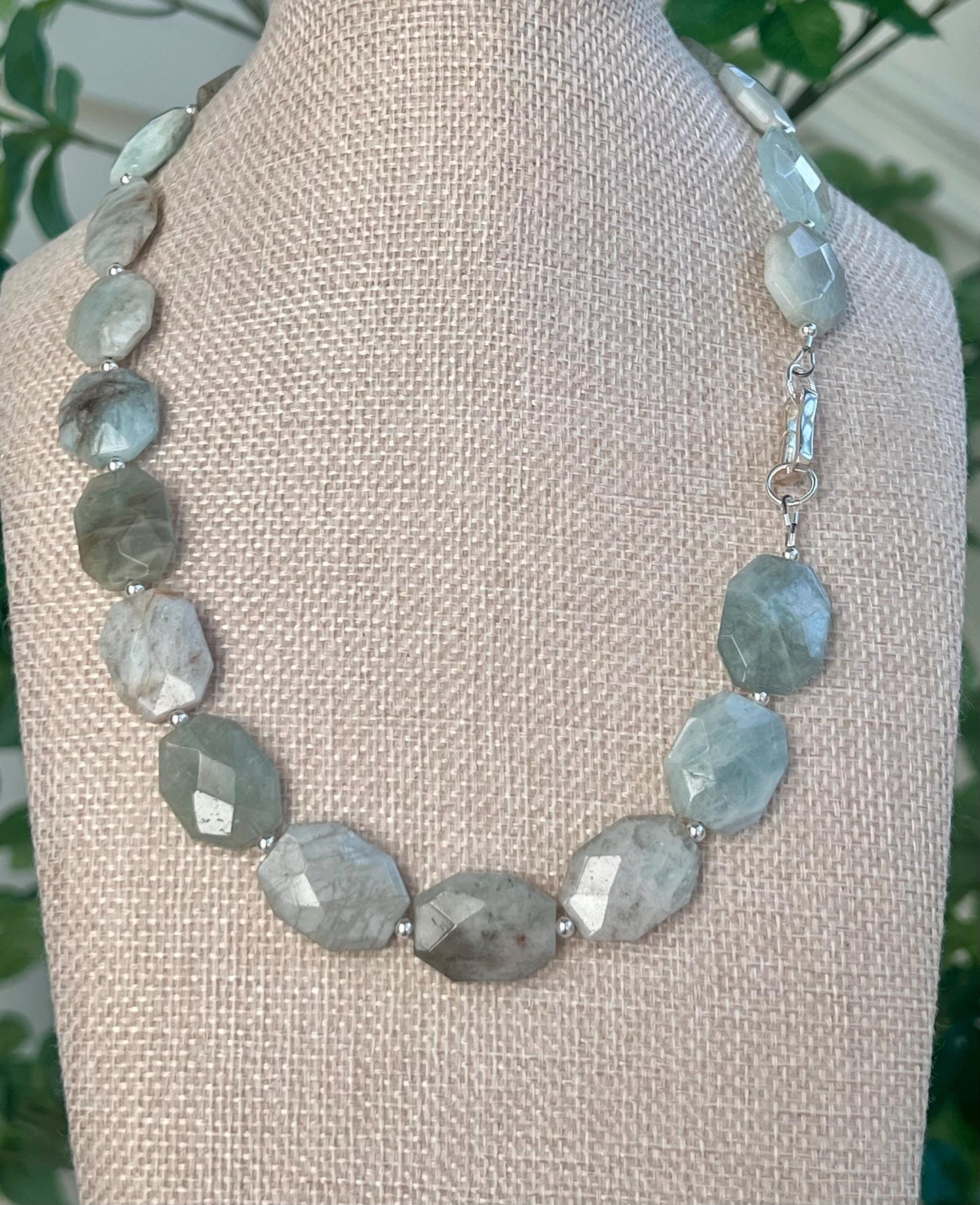 Aquamarine Beaded Necklace