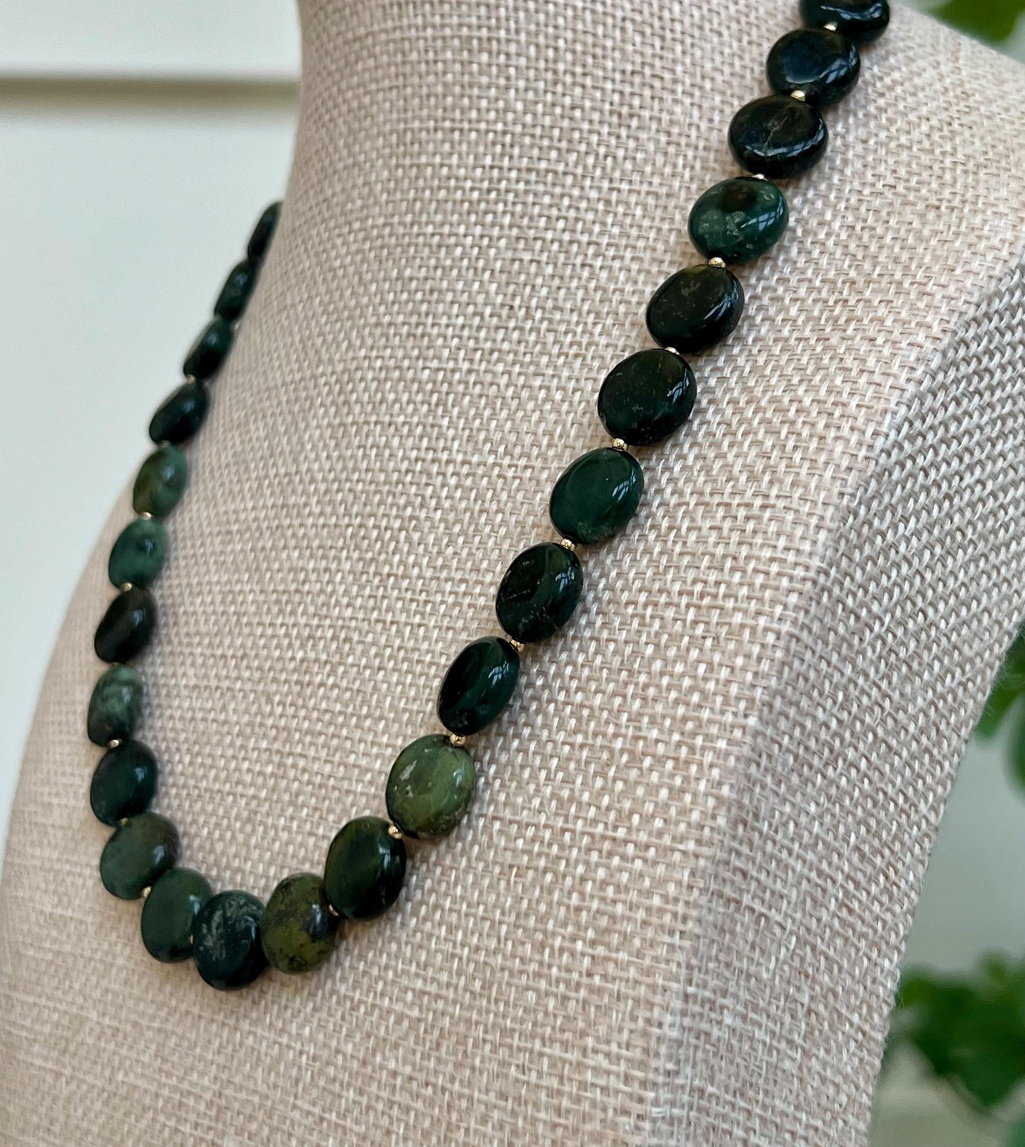 Seaweed Jasper Beaded Necklace