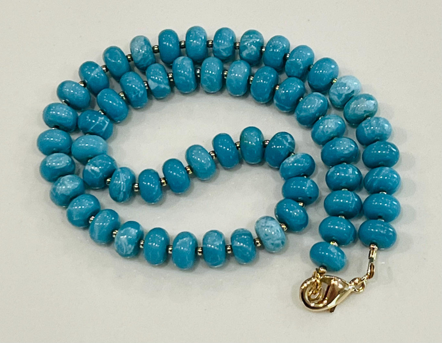 Larimar Quartz Beaded Necklace 1