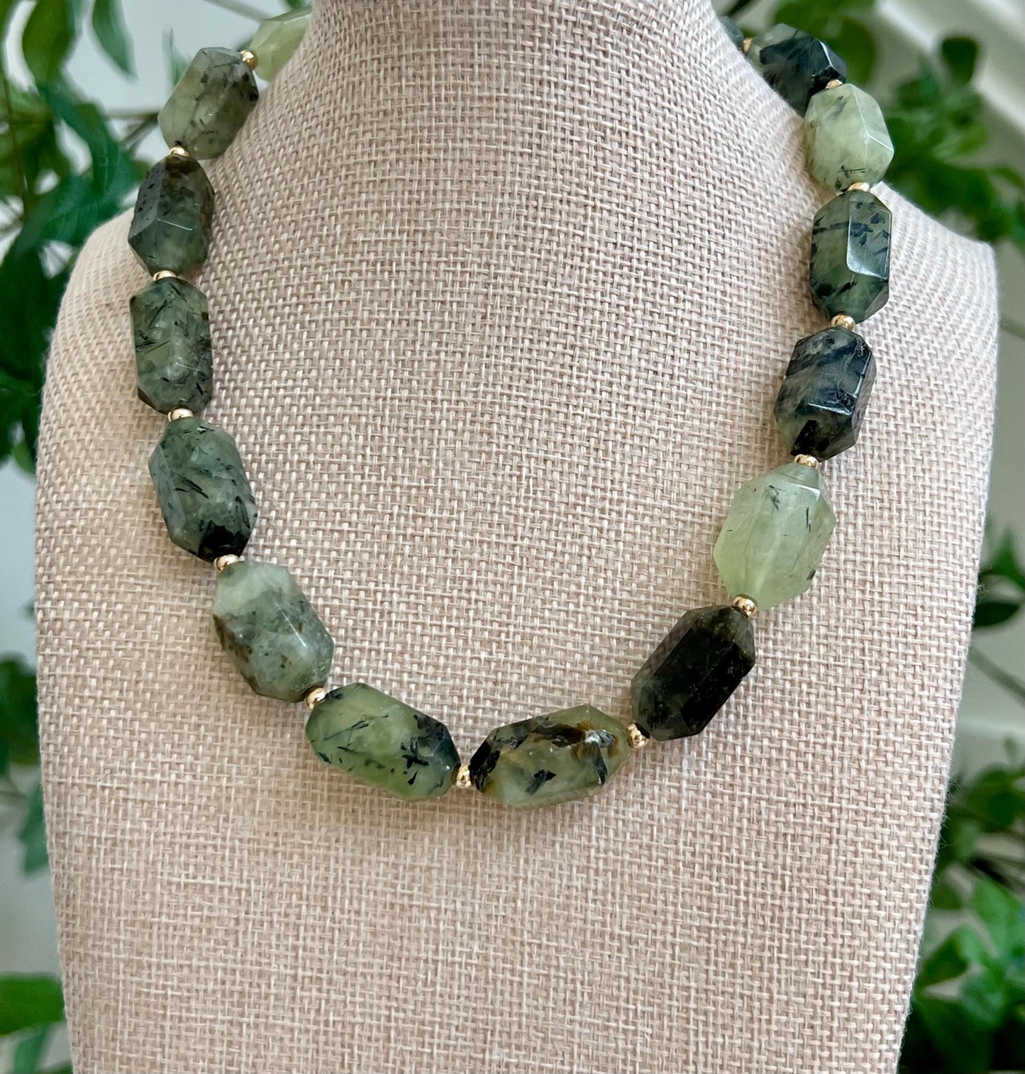 Prehnite Beaded Layering Necklace