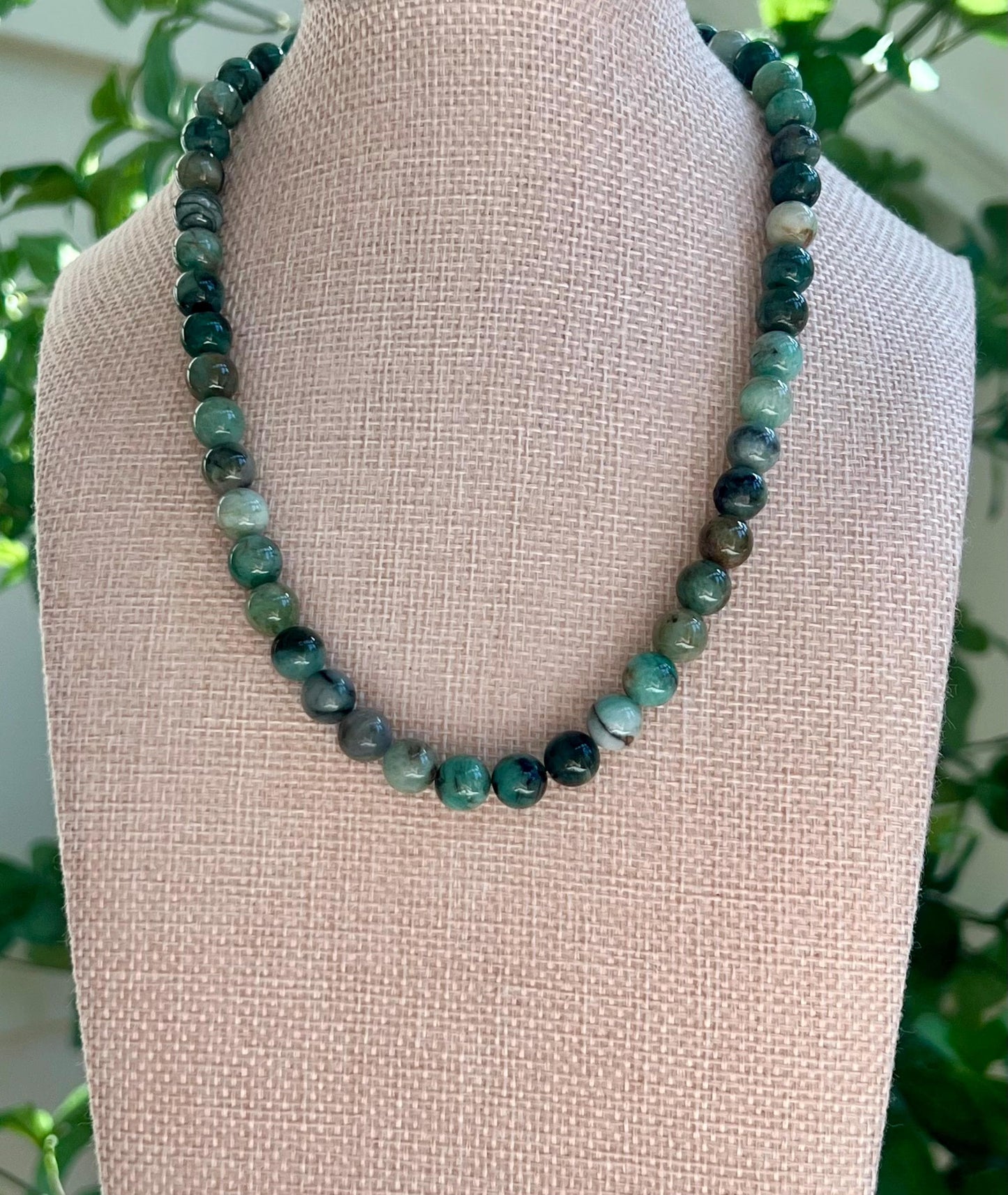 Emerald Beaded Necklace