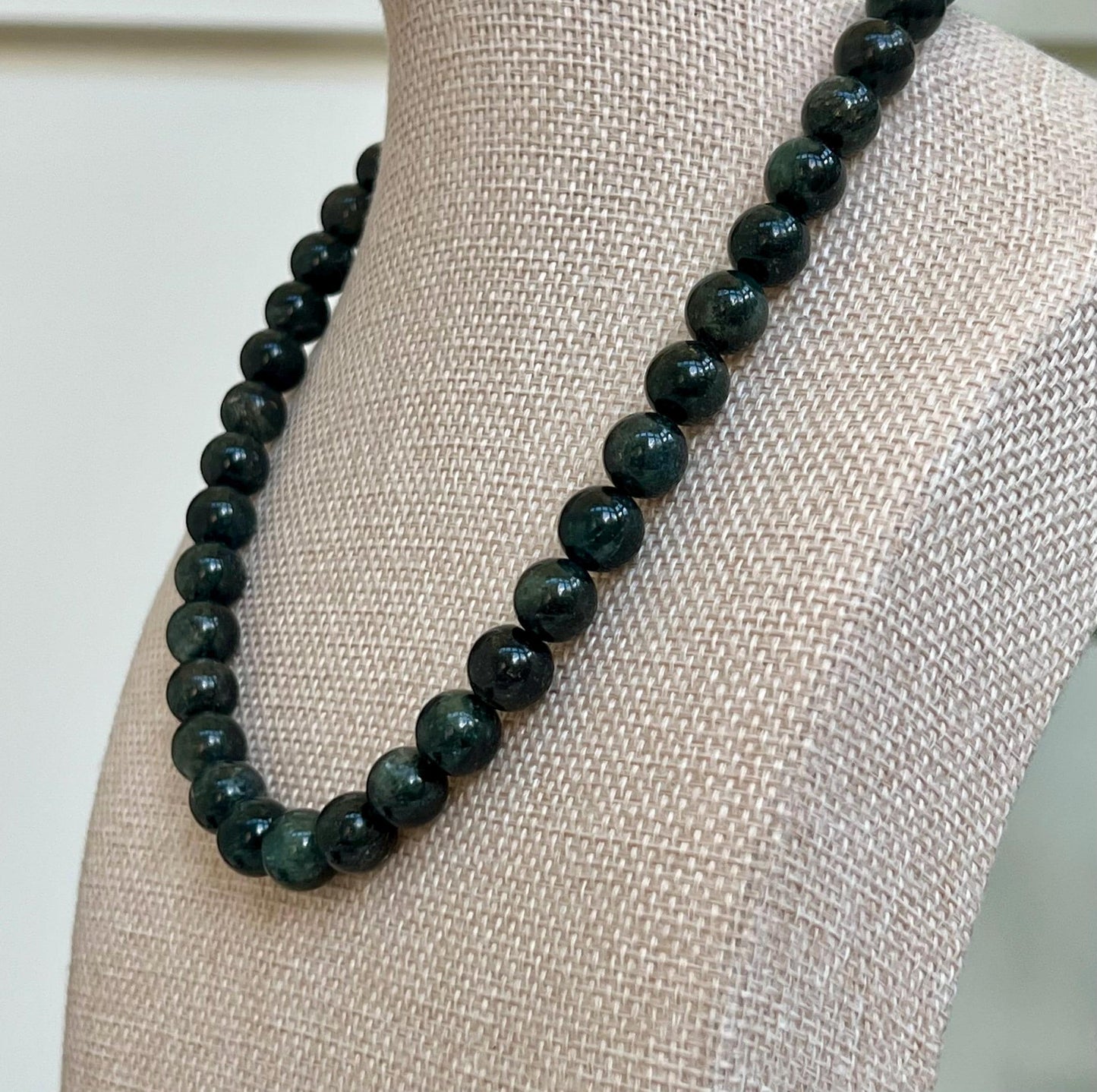Dark Green Kyanite Beaded Necklace
