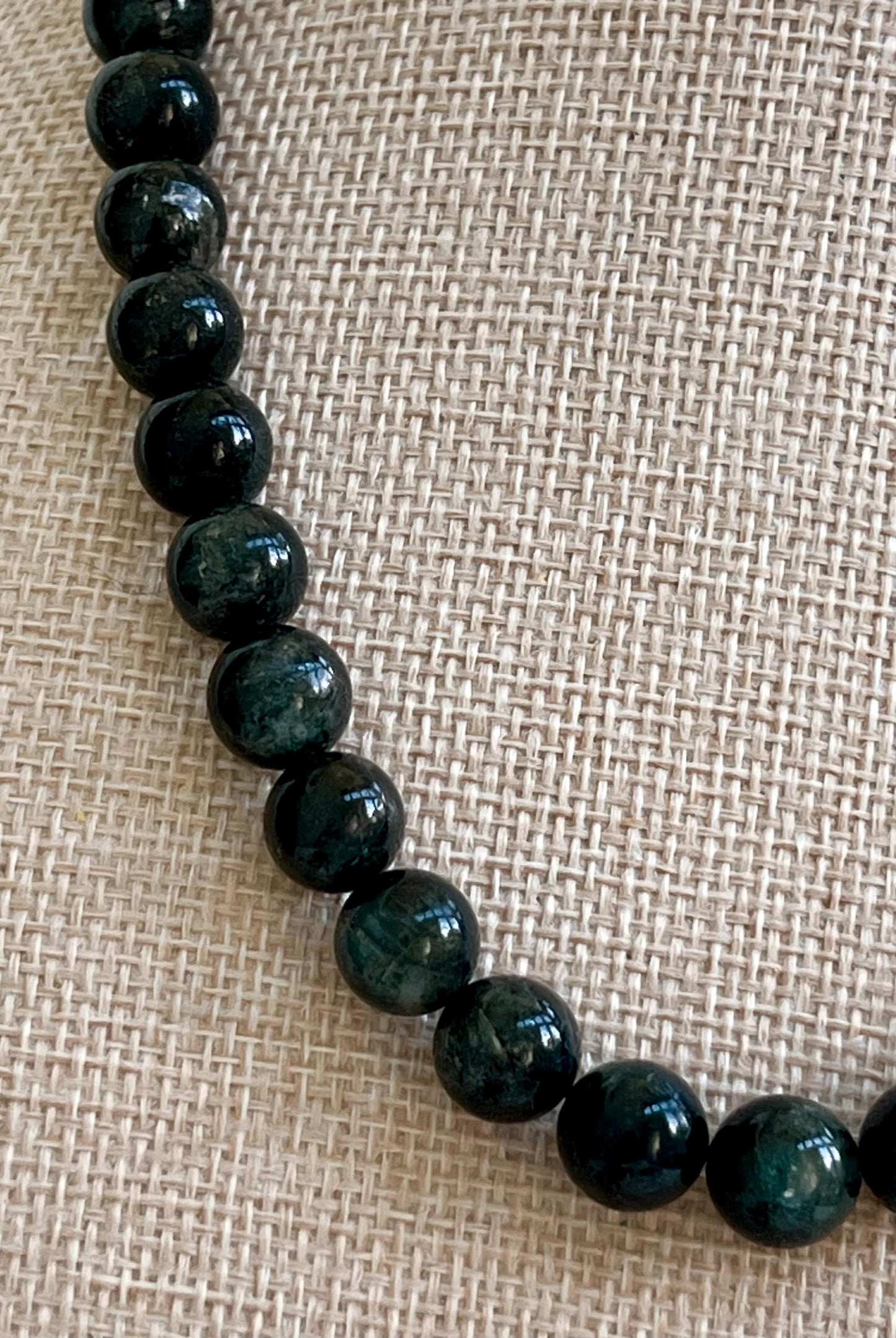 Dark Green Kyanite Beaded Necklace