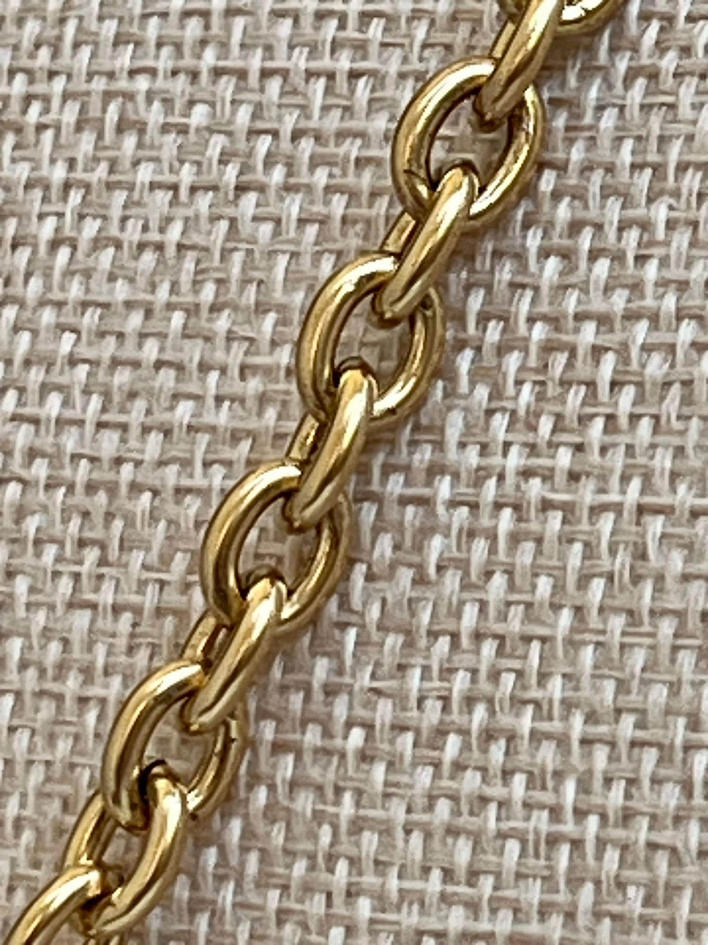 Gold Thick Cable Chain Necklace Roman Coin Drop