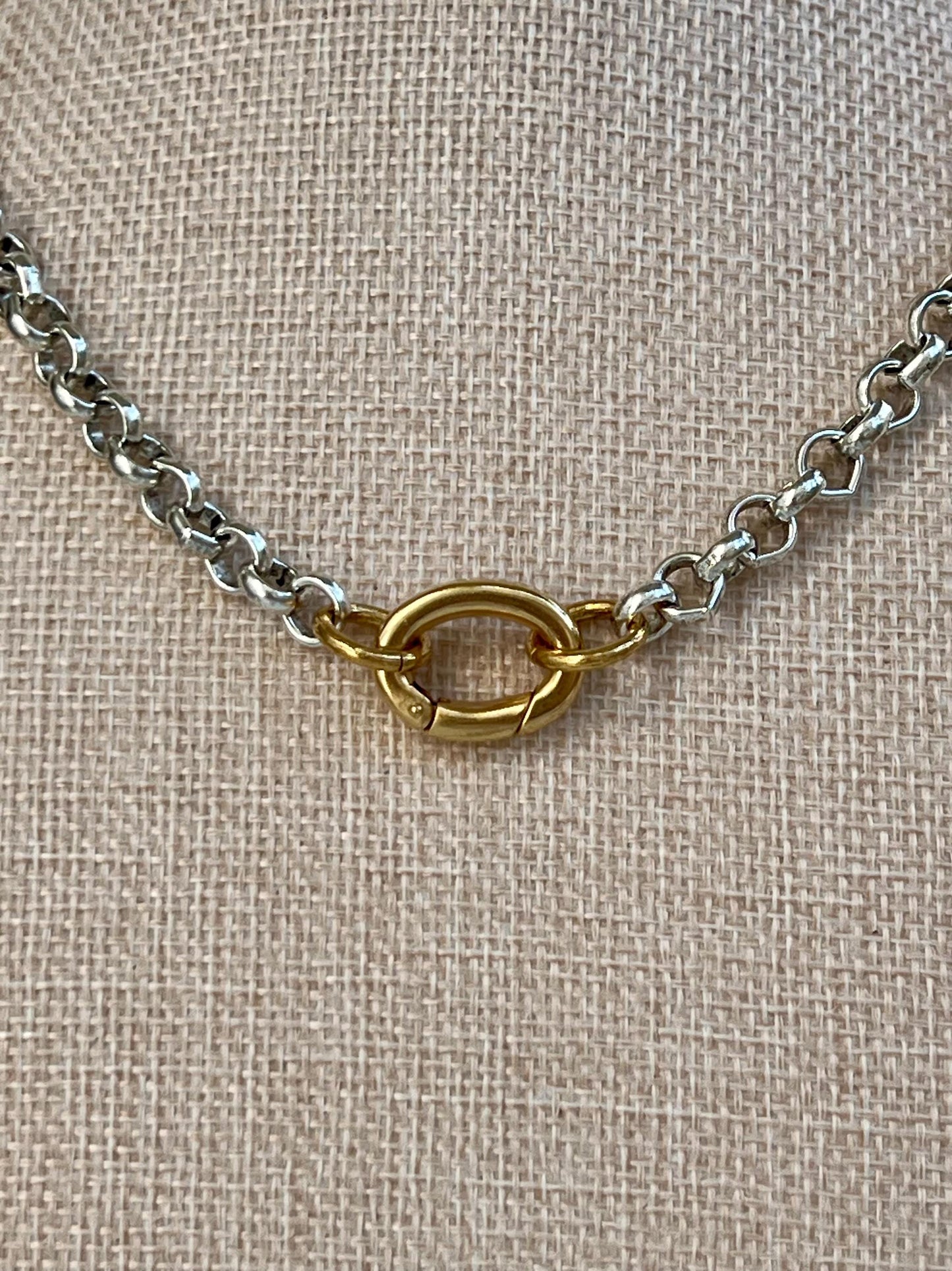Silver Rolo Thick Chain Necklace
