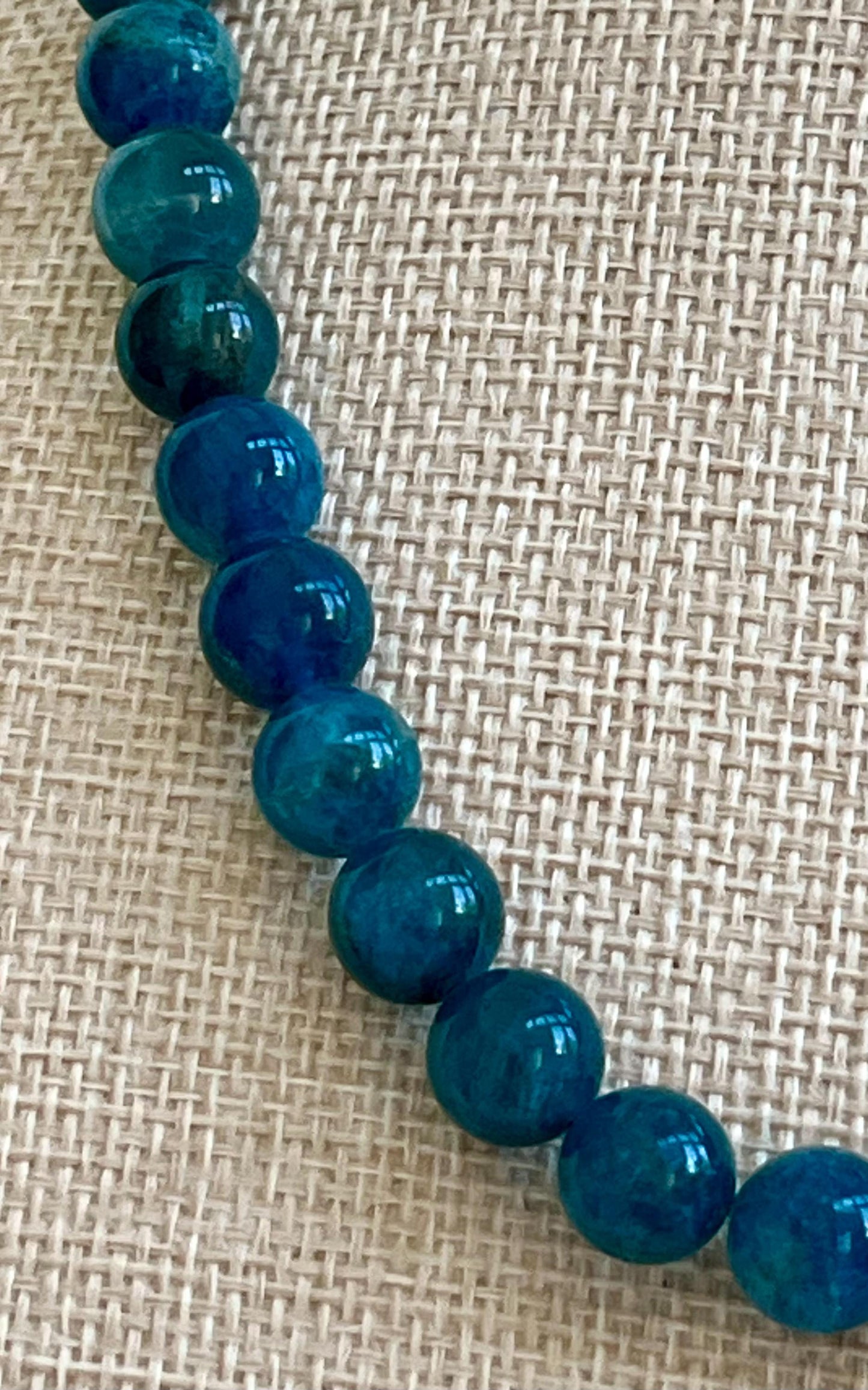Blue Apatite Beaded Necklace