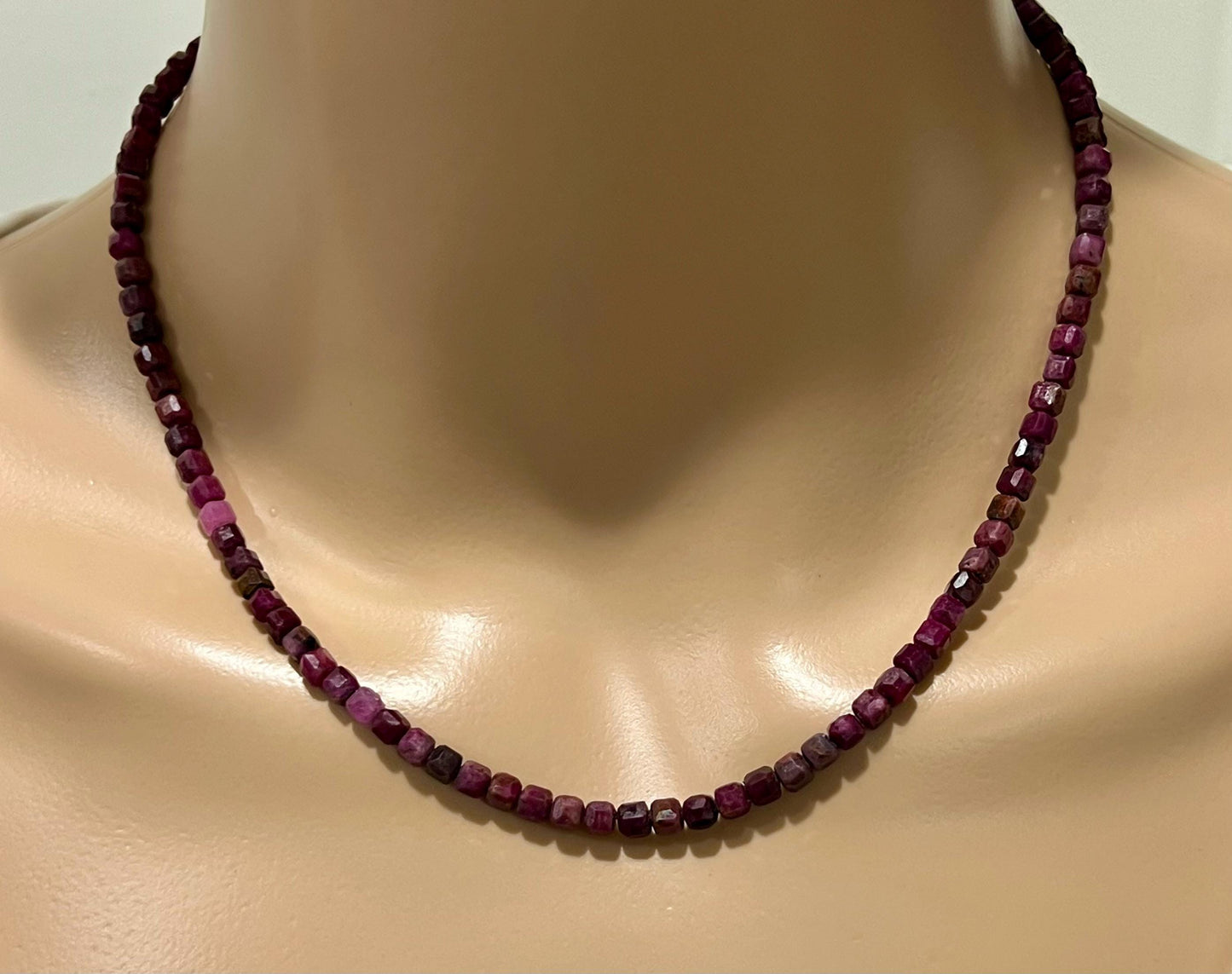 Ruby Beaded Necklace