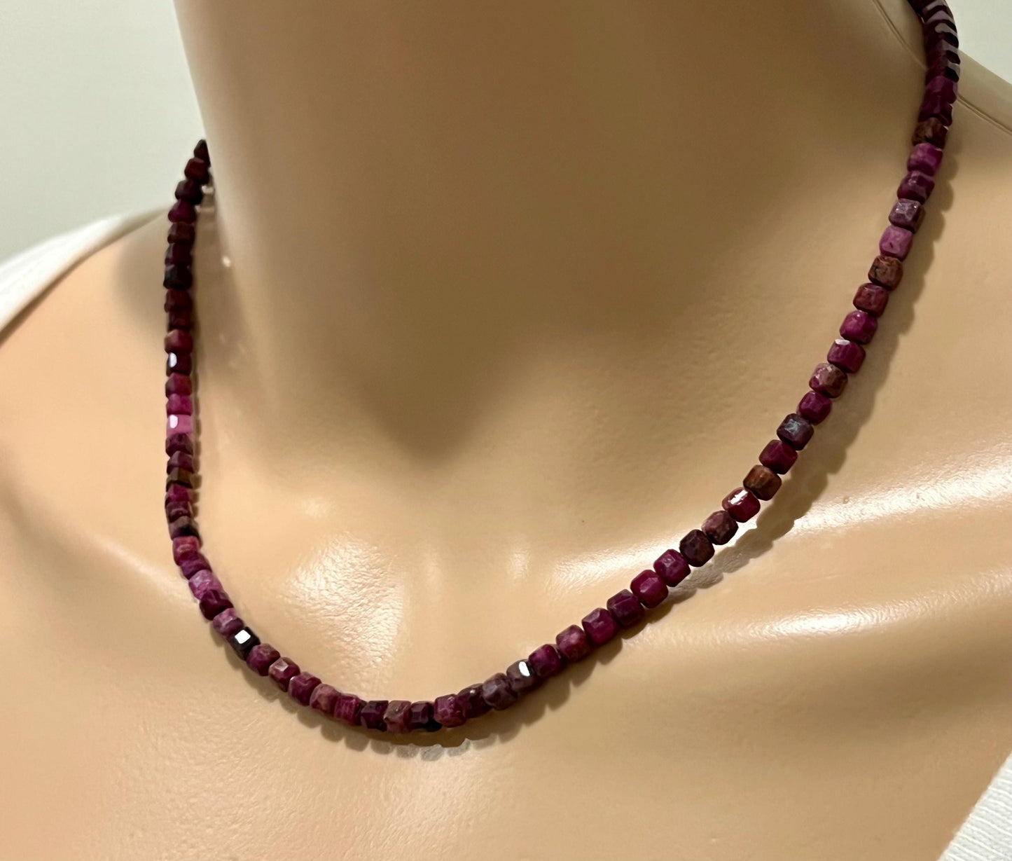 Ruby Beaded Necklace