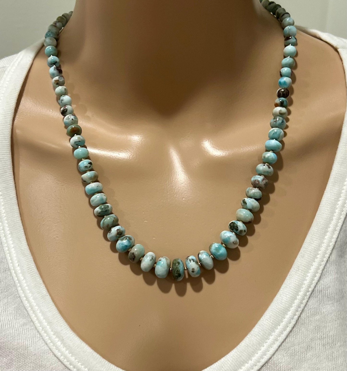 Larimar Beaded Necklace