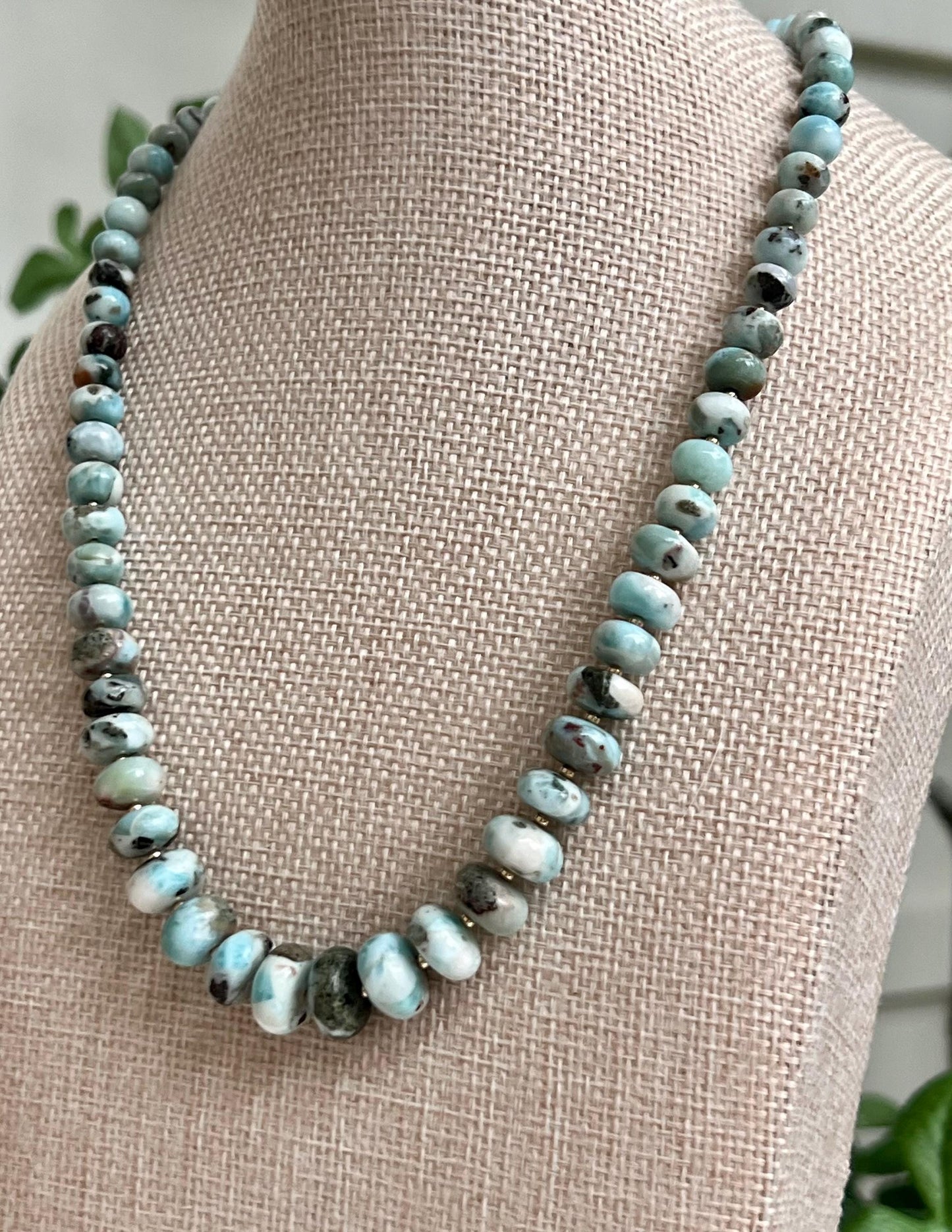 Larimar Beaded Necklace
