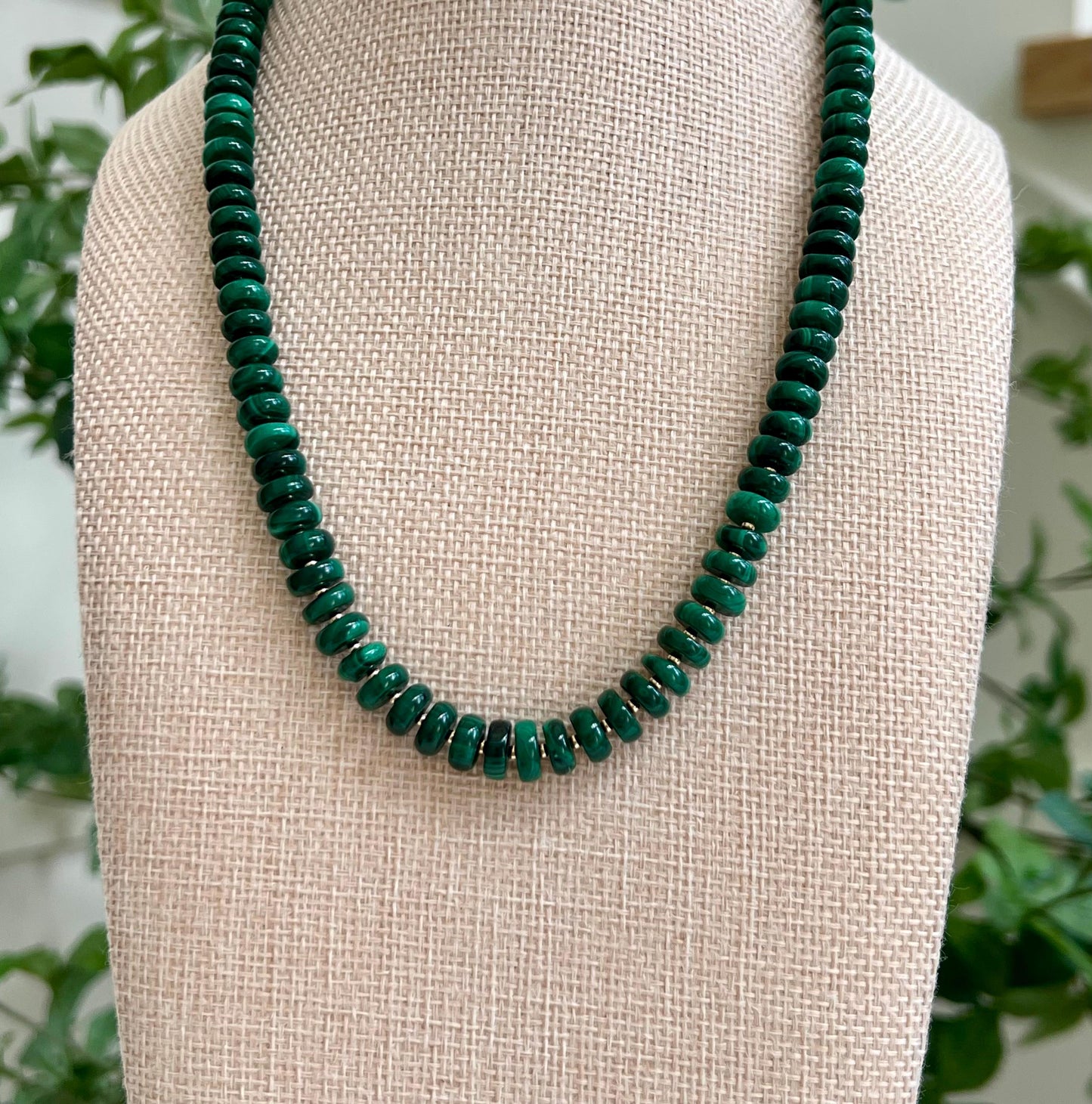 Malachite Beaded Necklace