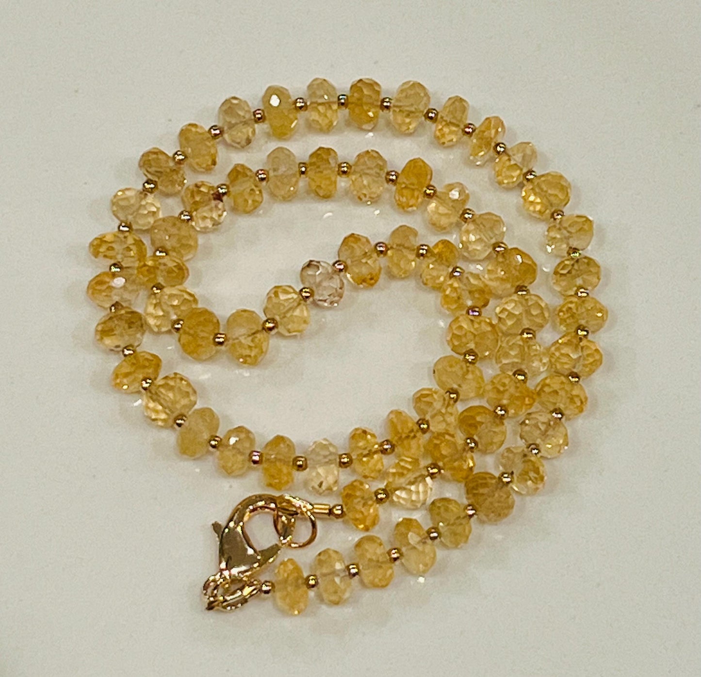 Citrine Beaded Necklace