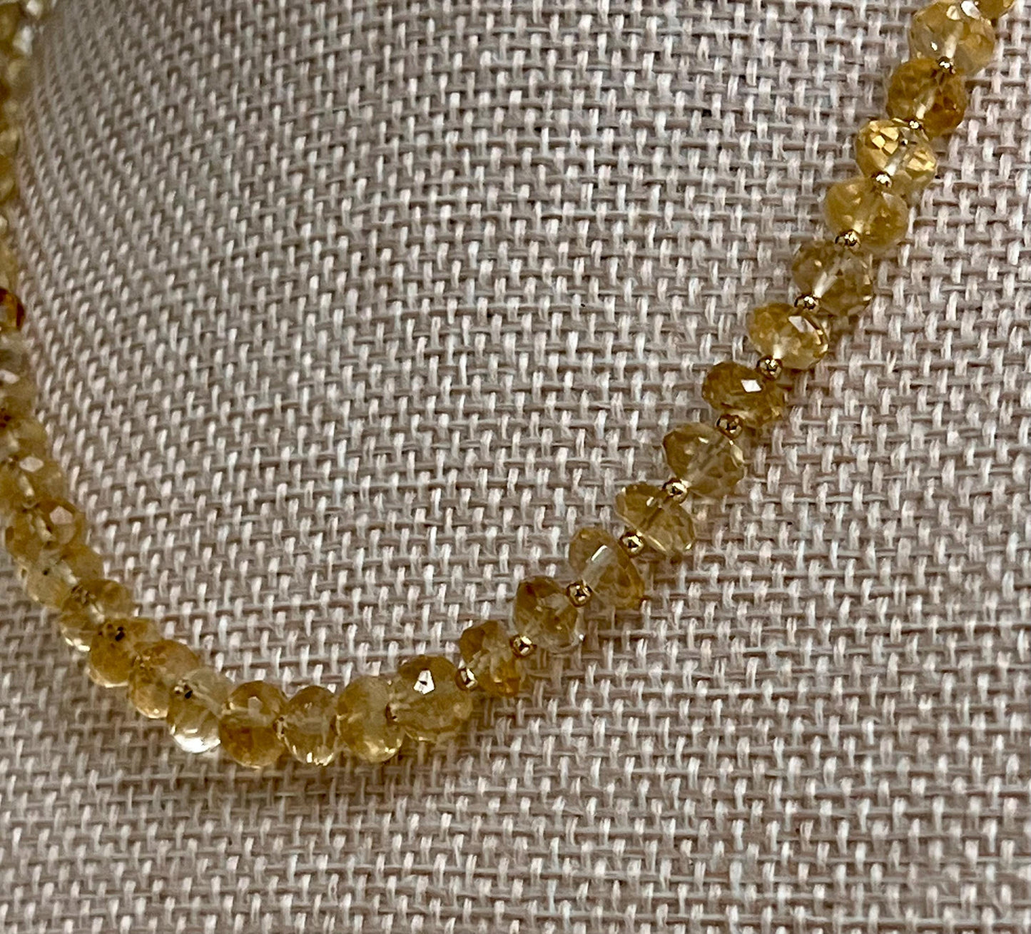 Citrine Beaded Necklace