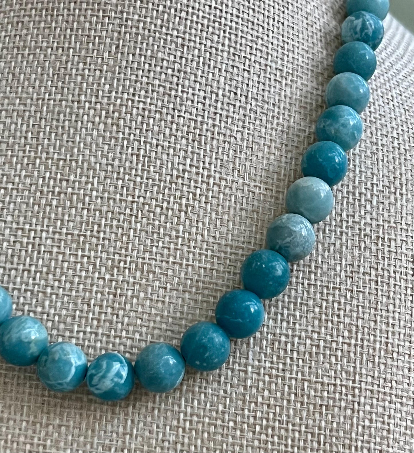 Larimar Quartz Beaded Necklace