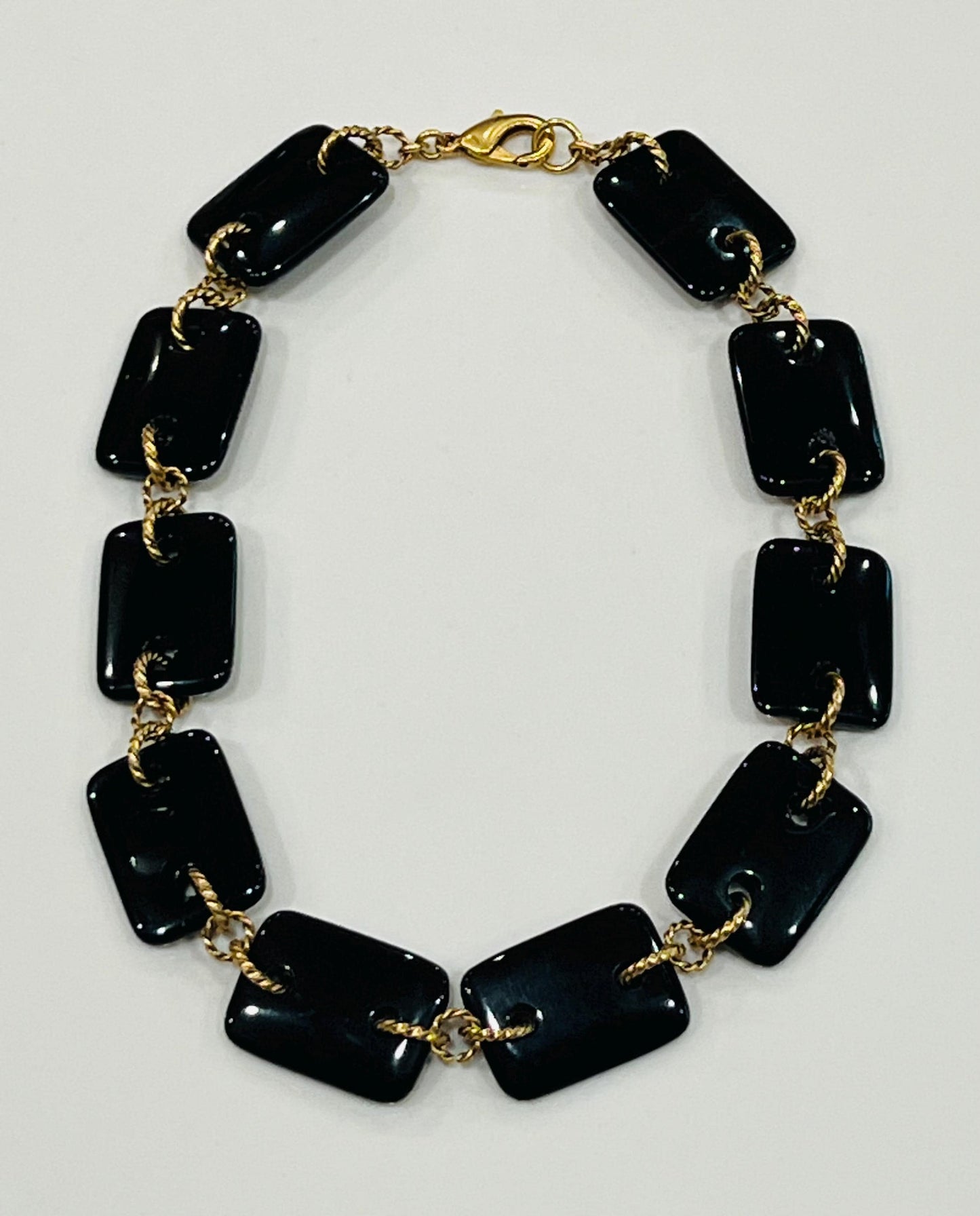 Obsidian Beaded Necklace
