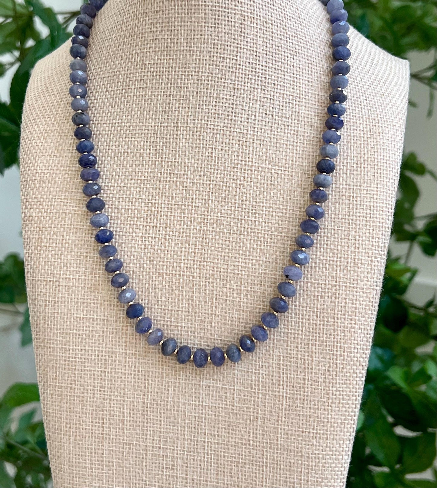 Tanzanite Beaded Necklace