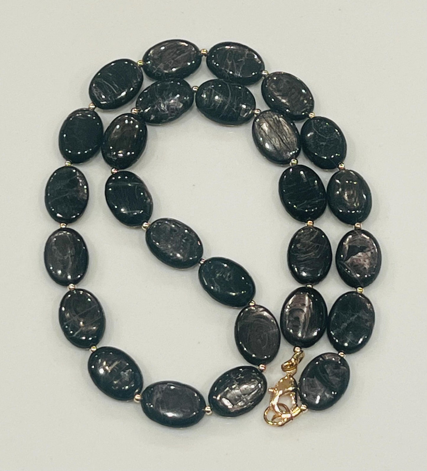 Hypersthene Beaded Necklace