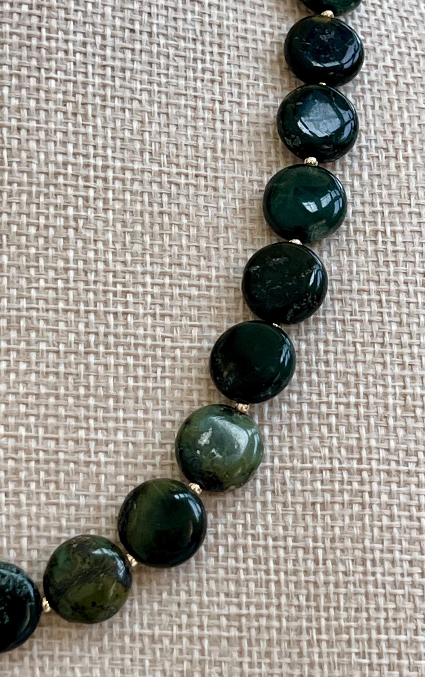 Seaweed Jasper Beaded Necklace
