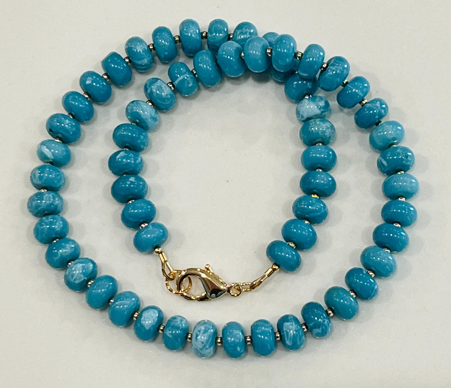 Larimar Quartz Beaded Necklace 1