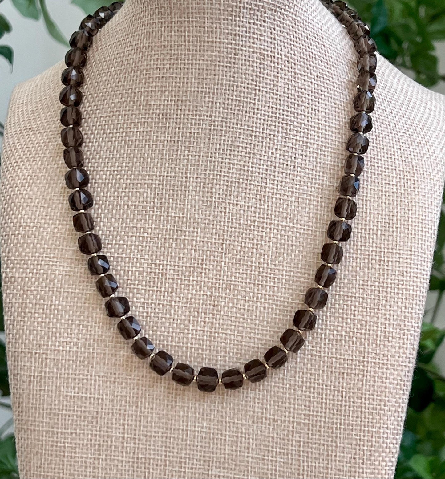 Smoky Quartz Beaded Necklace