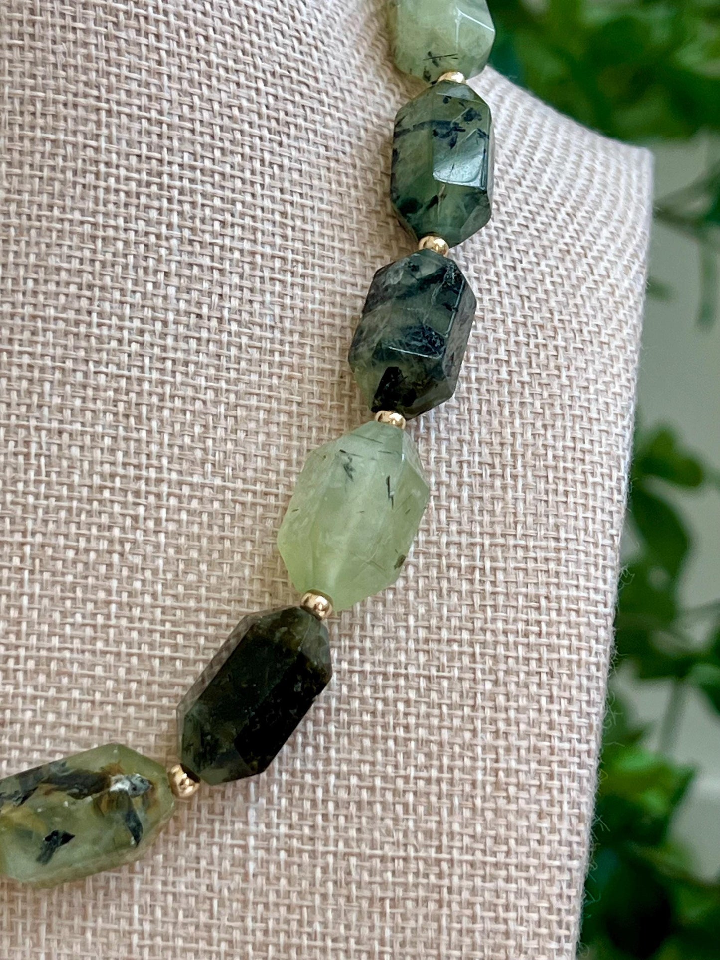 Prehnite Beaded Layering Necklace