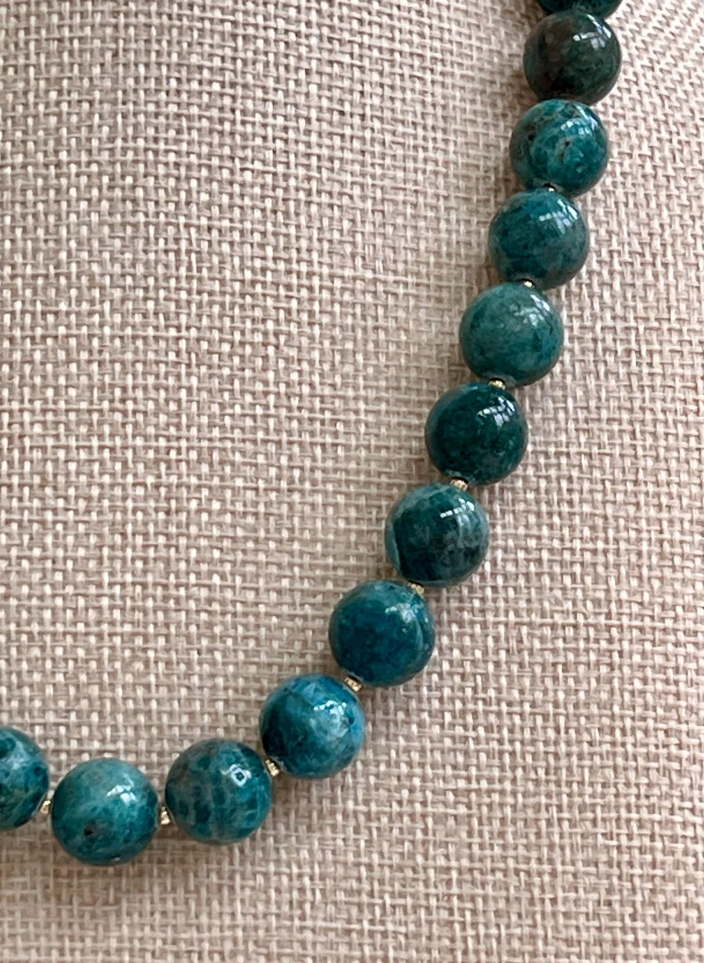 Blue Apatite Beaded Necklace