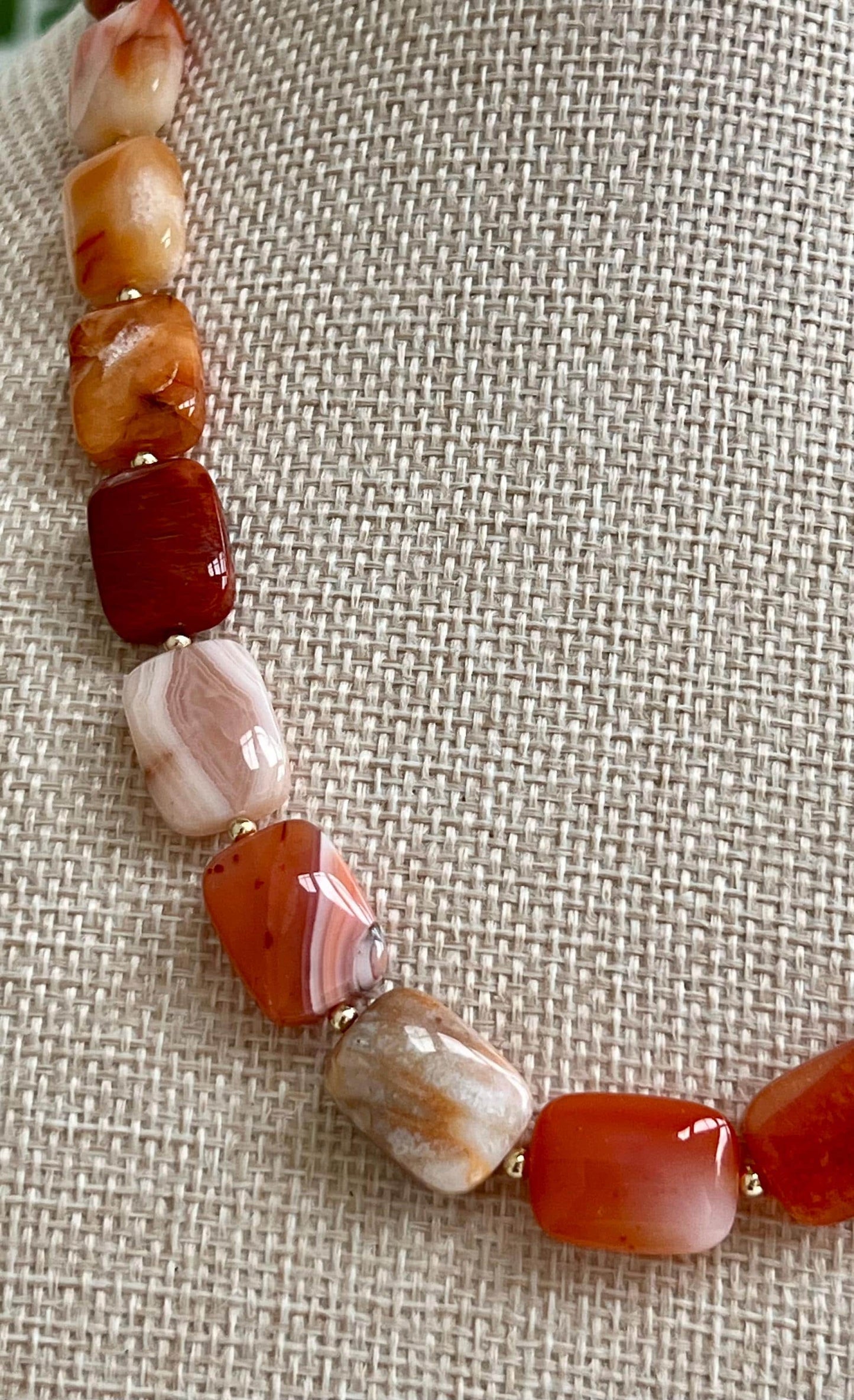 Botswana Agate Beaded Necklace