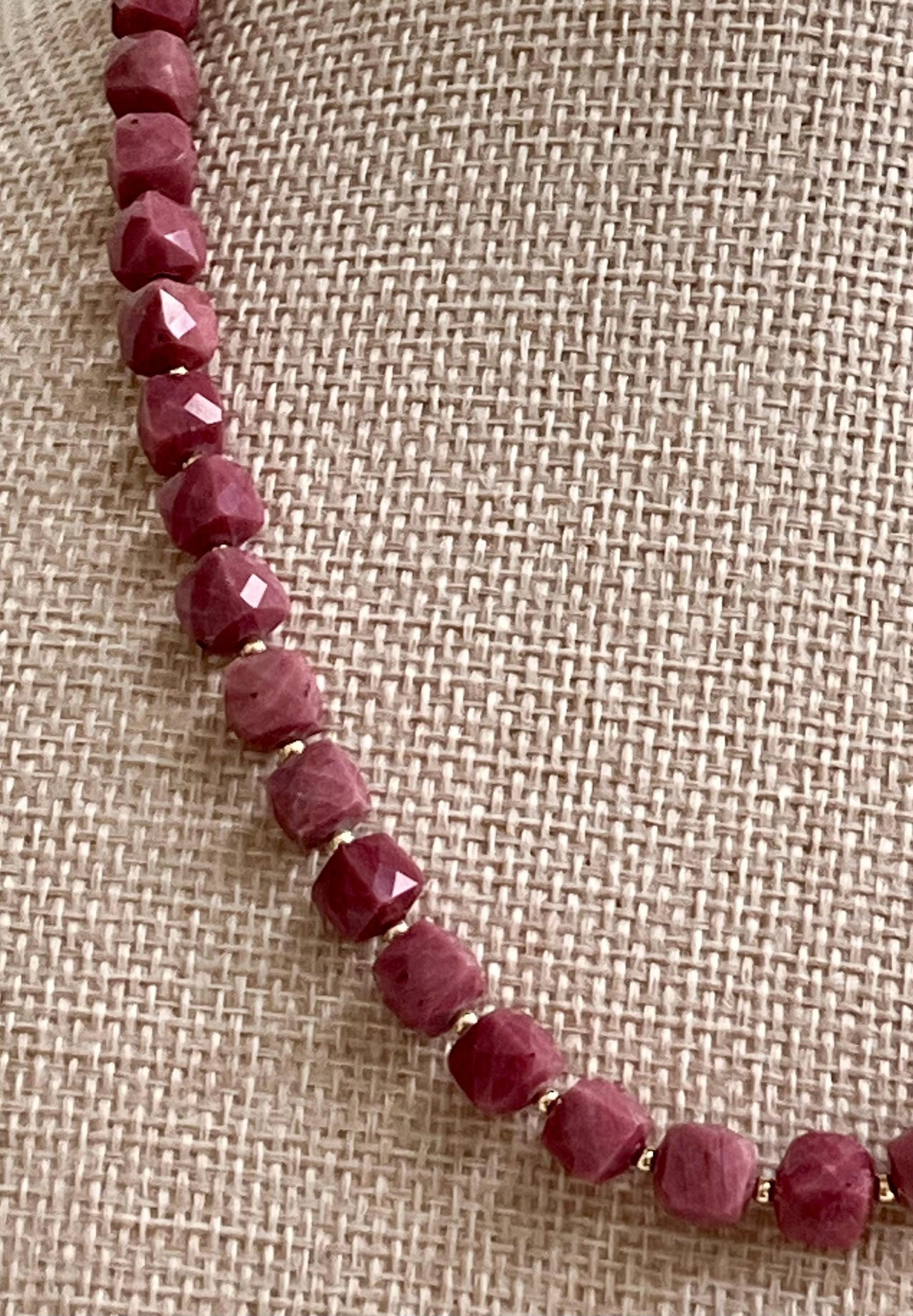 Rhodonite Beaded Necklace