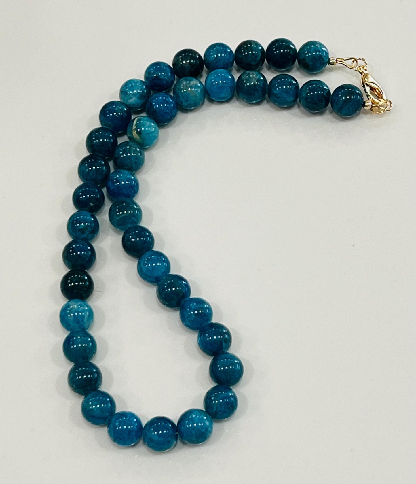 Blue Apatite Beaded Necklace