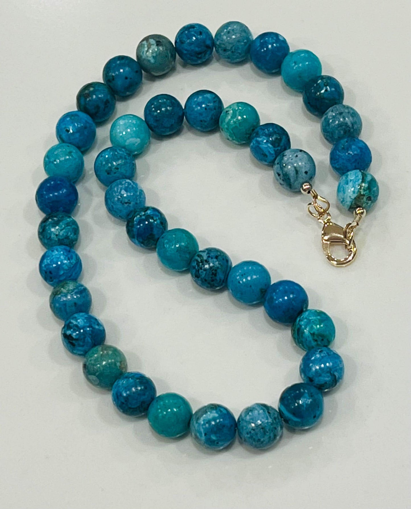 Blue Opal Beaded Necklace