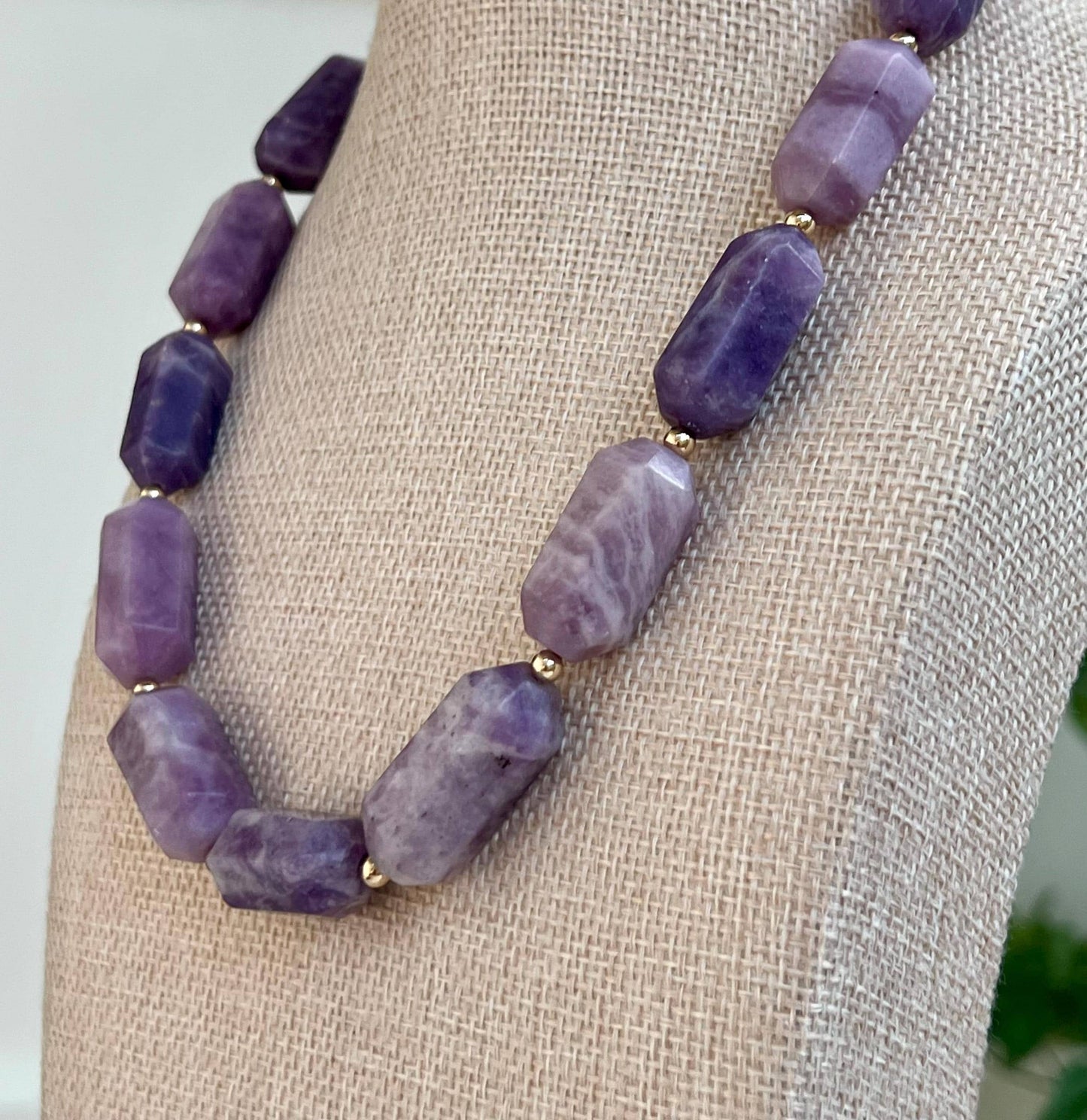 Lepidolite Beaded Necklace