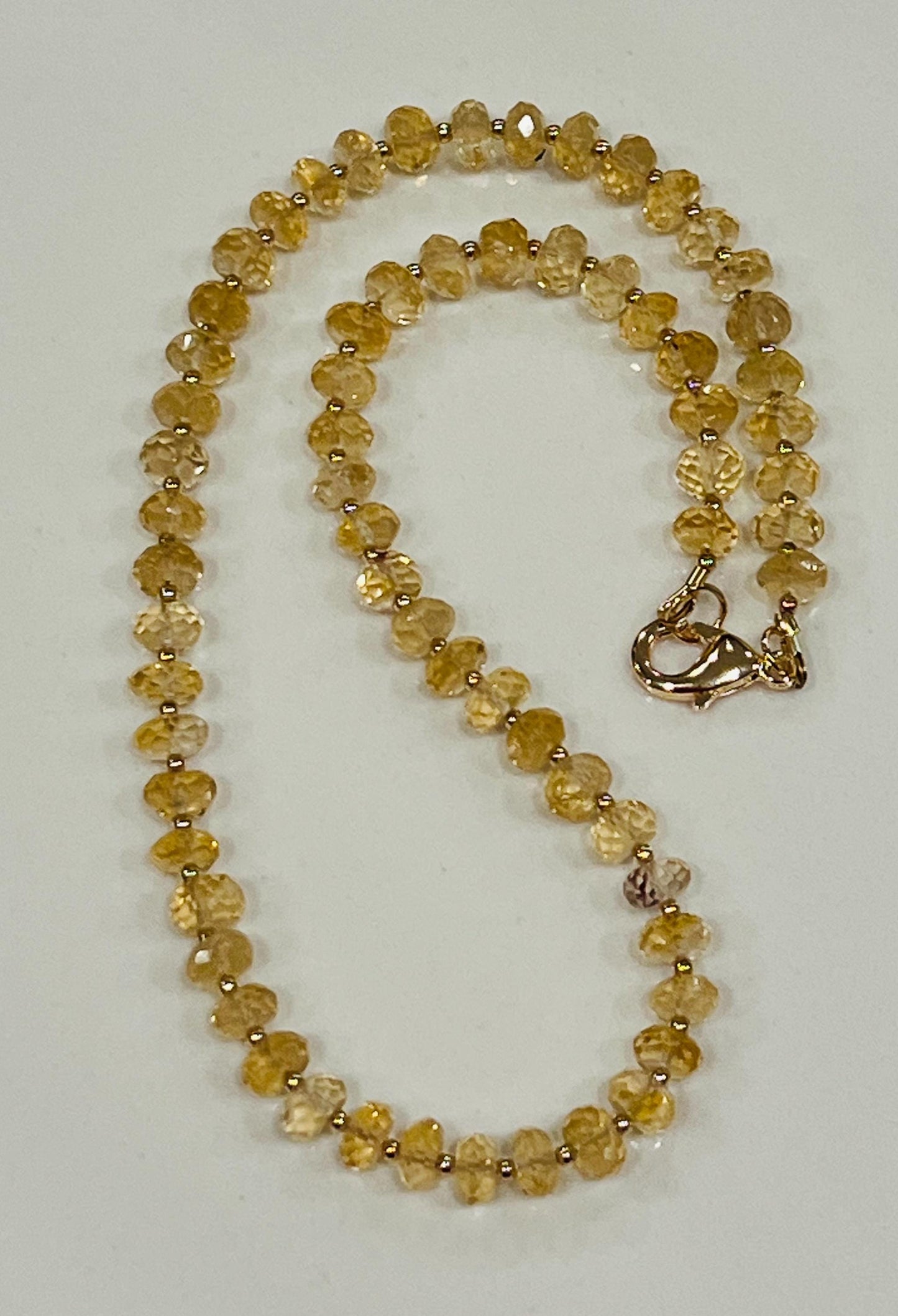 Citrine Beaded Necklace
