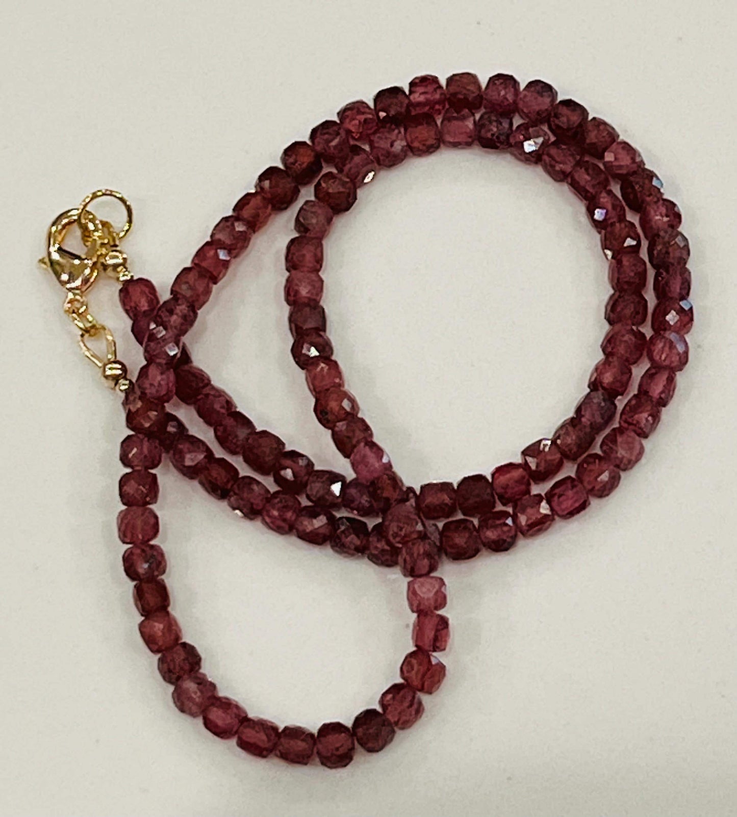 Mozambique Garnet Beaded Necklace