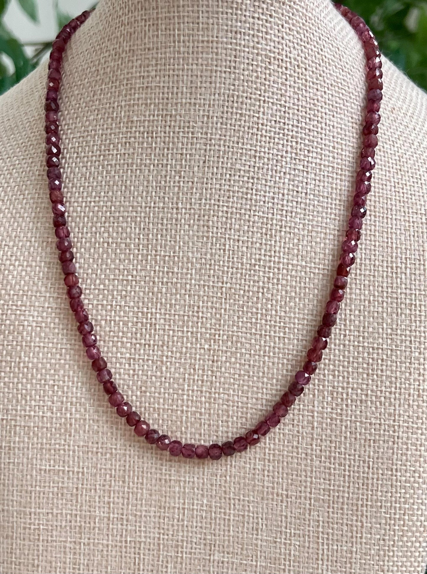 Mozambique Garnet Beaded Necklace