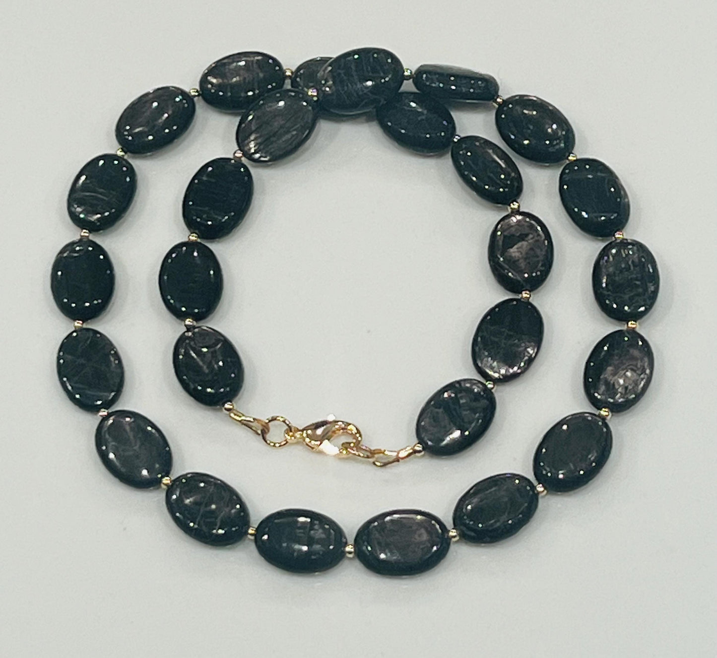 Hypersthene Beaded Necklace