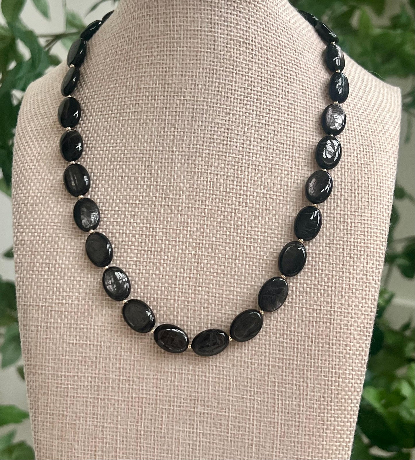 Hypersthene Beaded Necklace