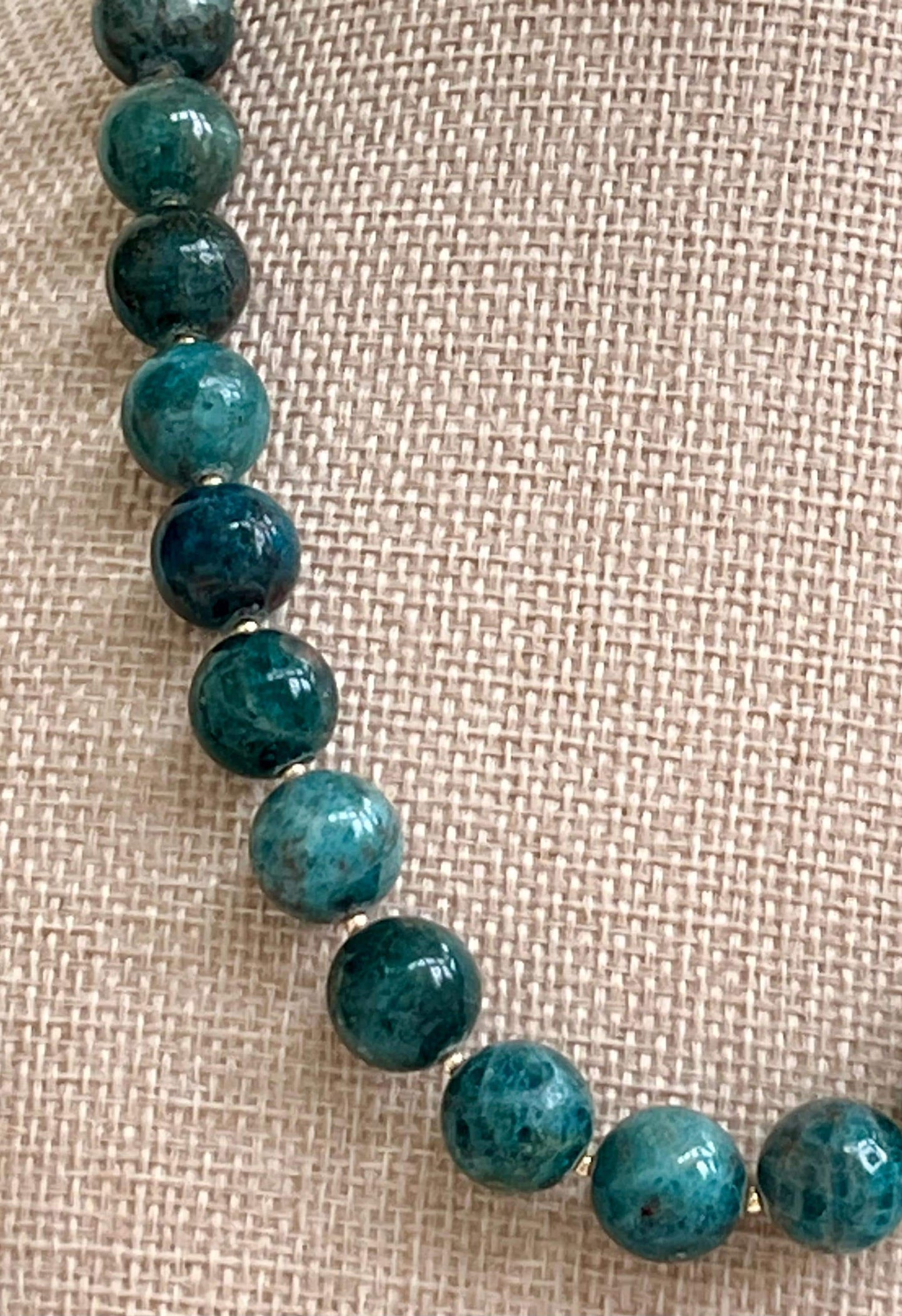 Blue Apatite Beaded Necklace