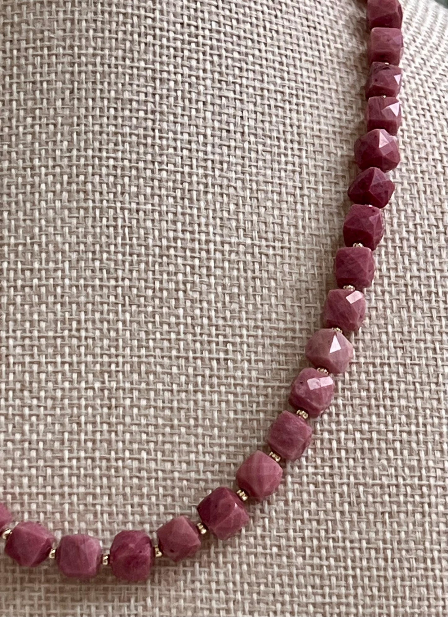 Rhodonite Beaded Necklace