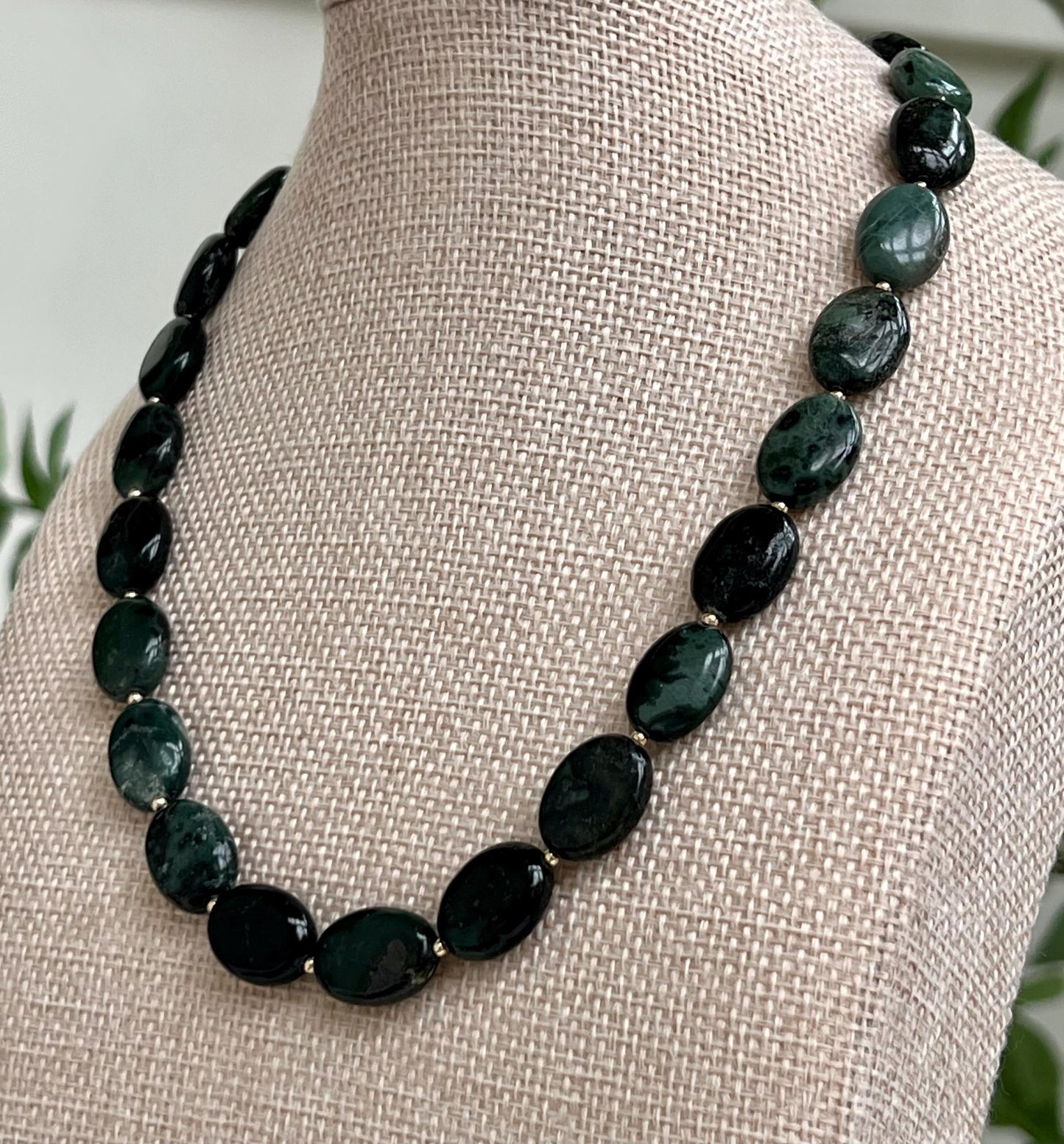 Seaweed Jasper Beaded Necklace